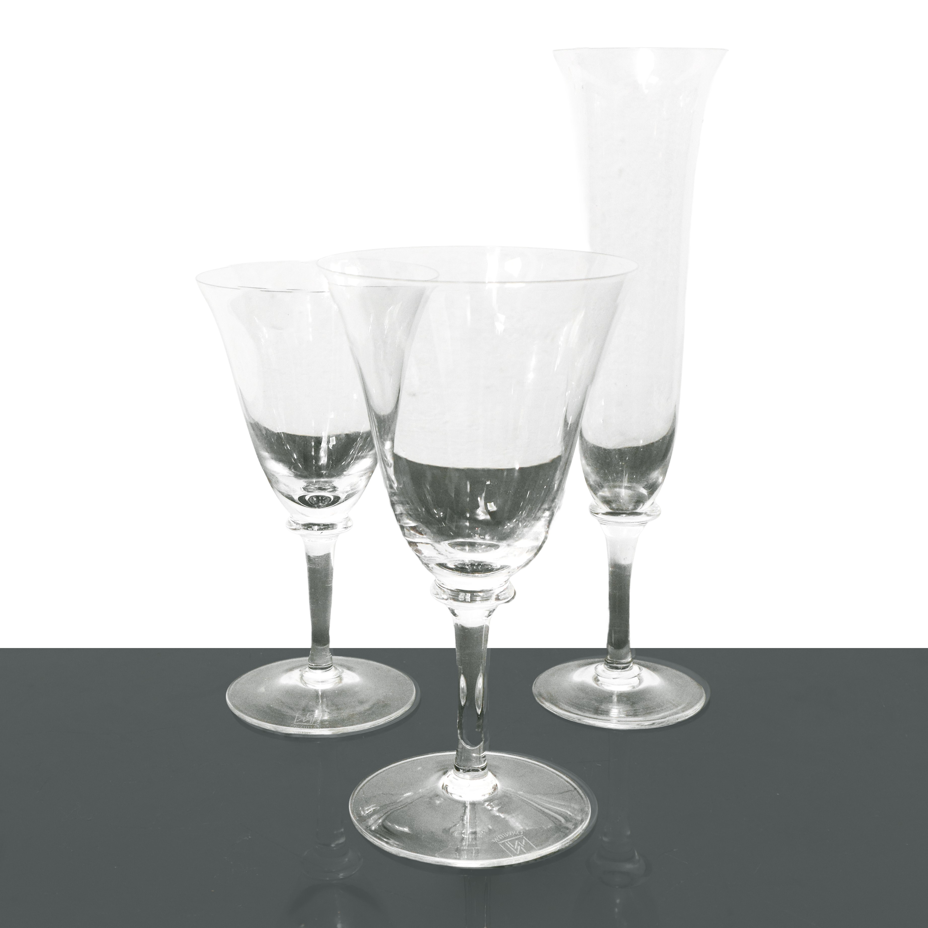 Servizio di bicchieri in vetro di Murano