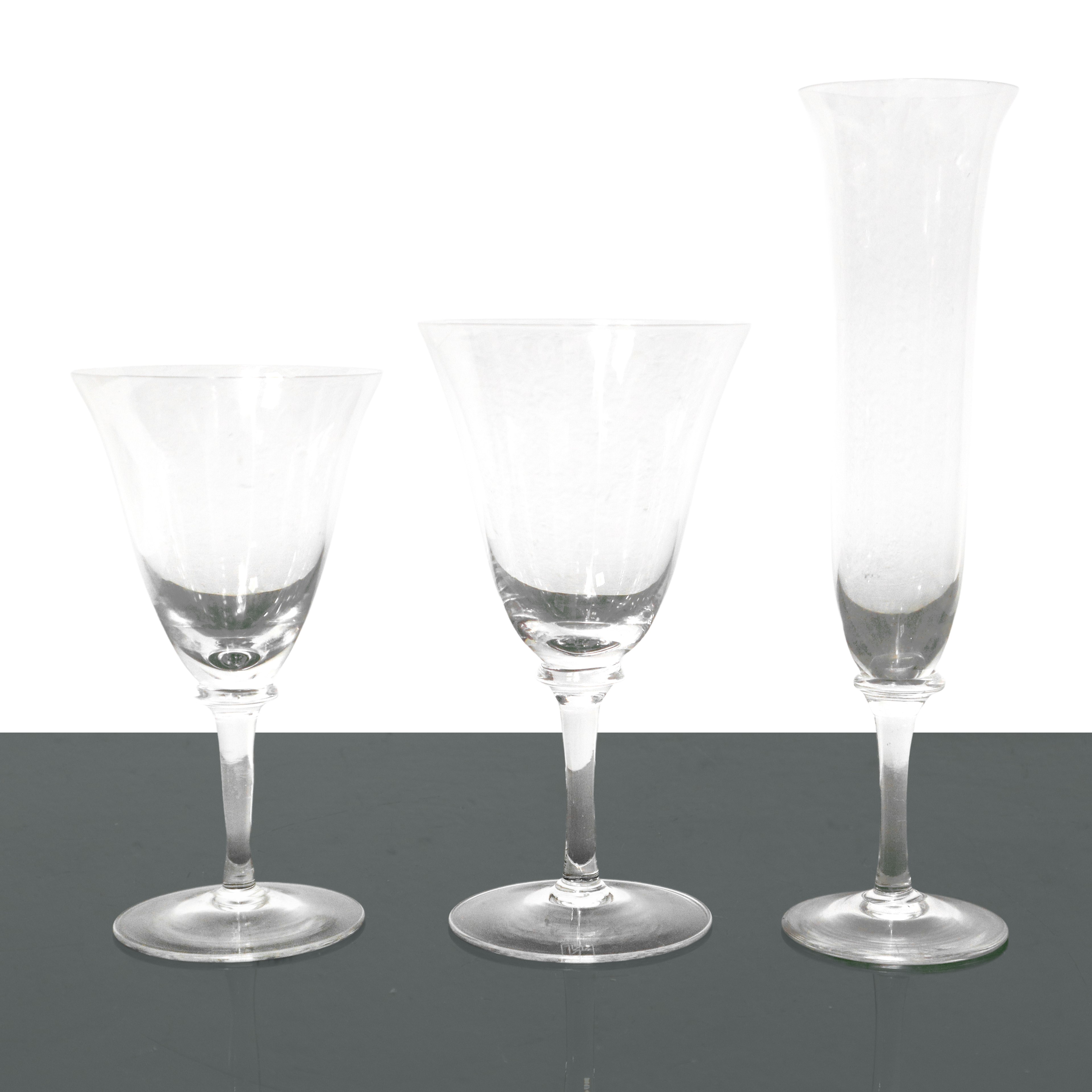 Servizio di bicchieri in vetro di Murano