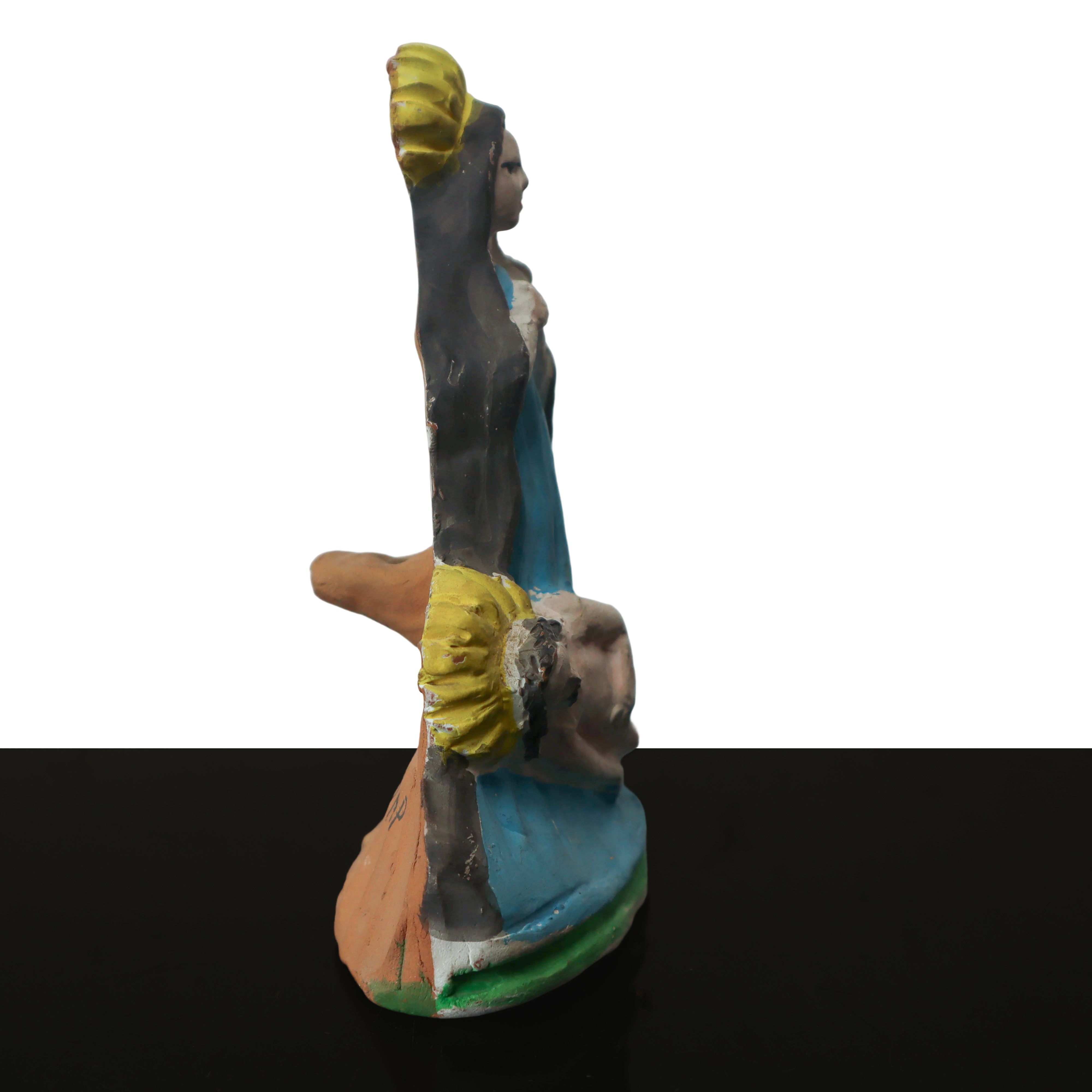 Fischetto in ceramica di Caltagirone, Gesù e la Madonna