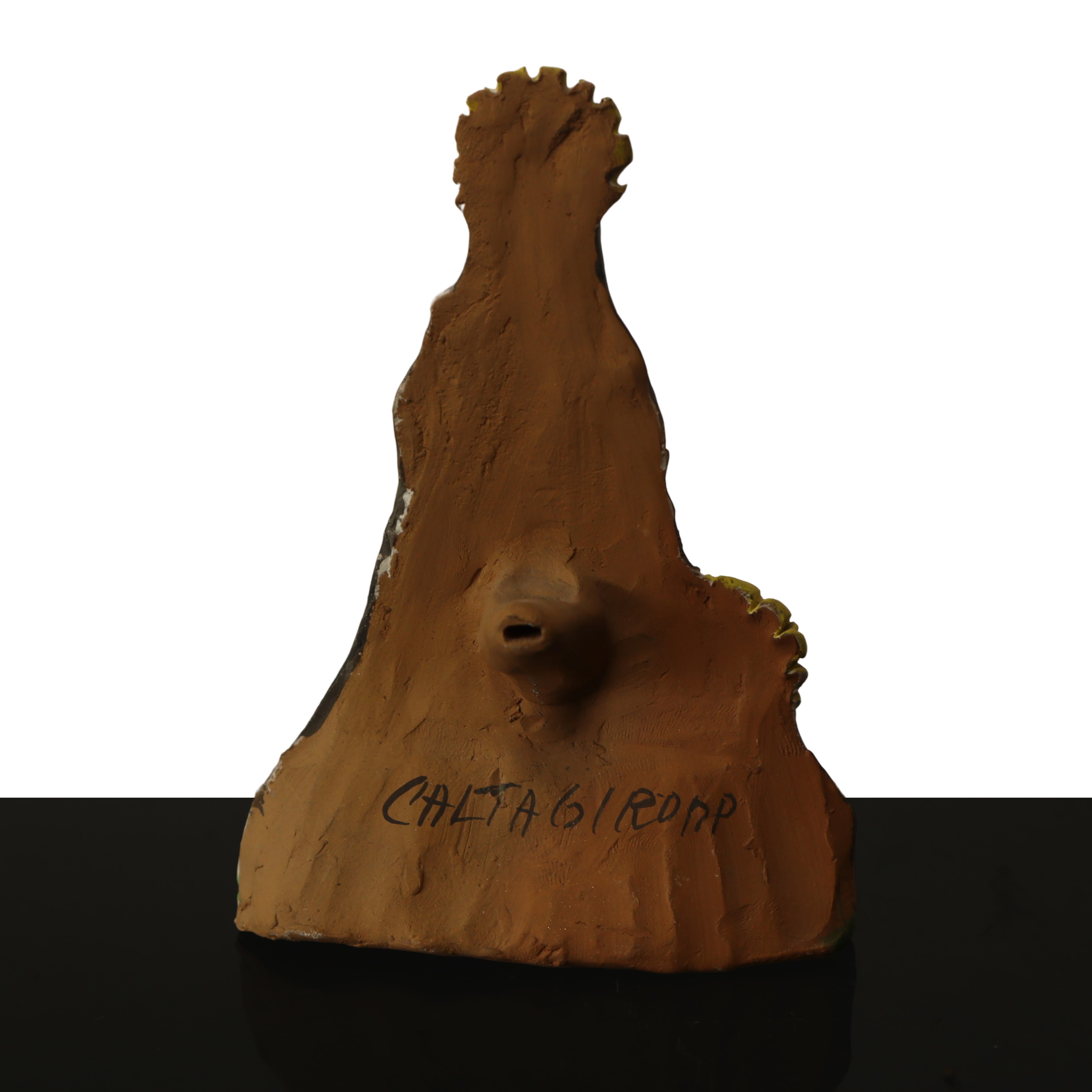 Fischetto in ceramica di Caltagirone, Gesù e la Madonna