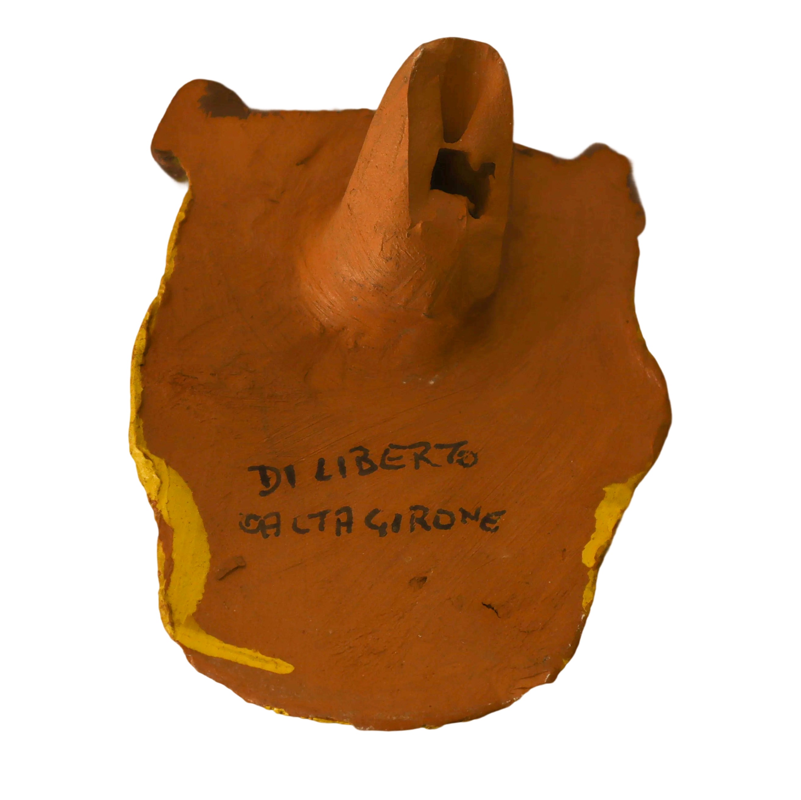 Fischietto in ceramica nella guisa di Gesù Bambino nella culla