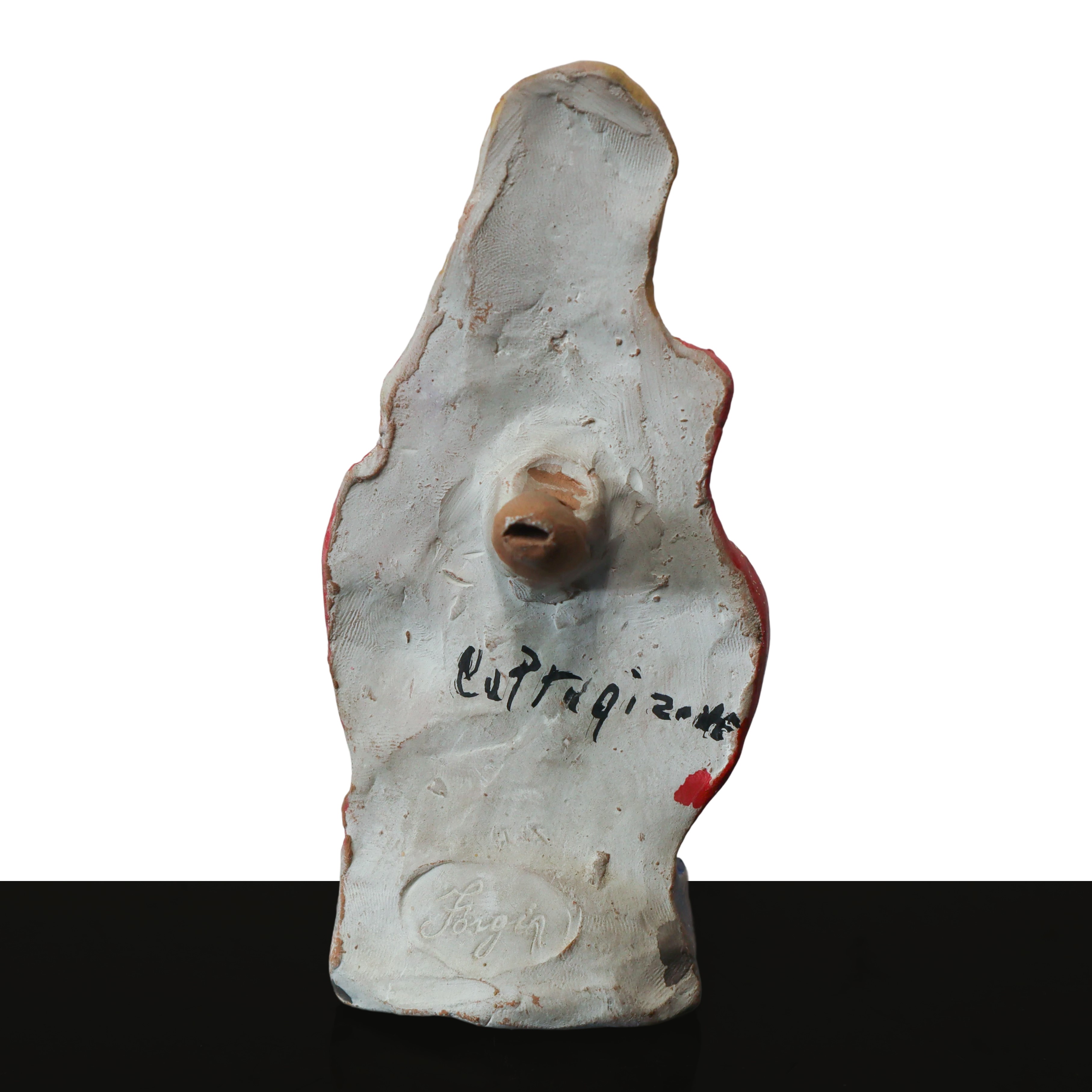 Fischietto in terracotta raffigurante Gesù