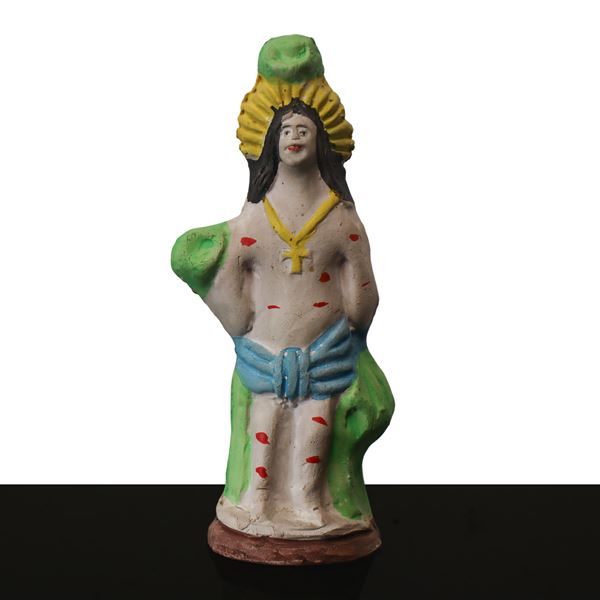 Mario Iudici - Terracotta whistle in the shape of Jesus