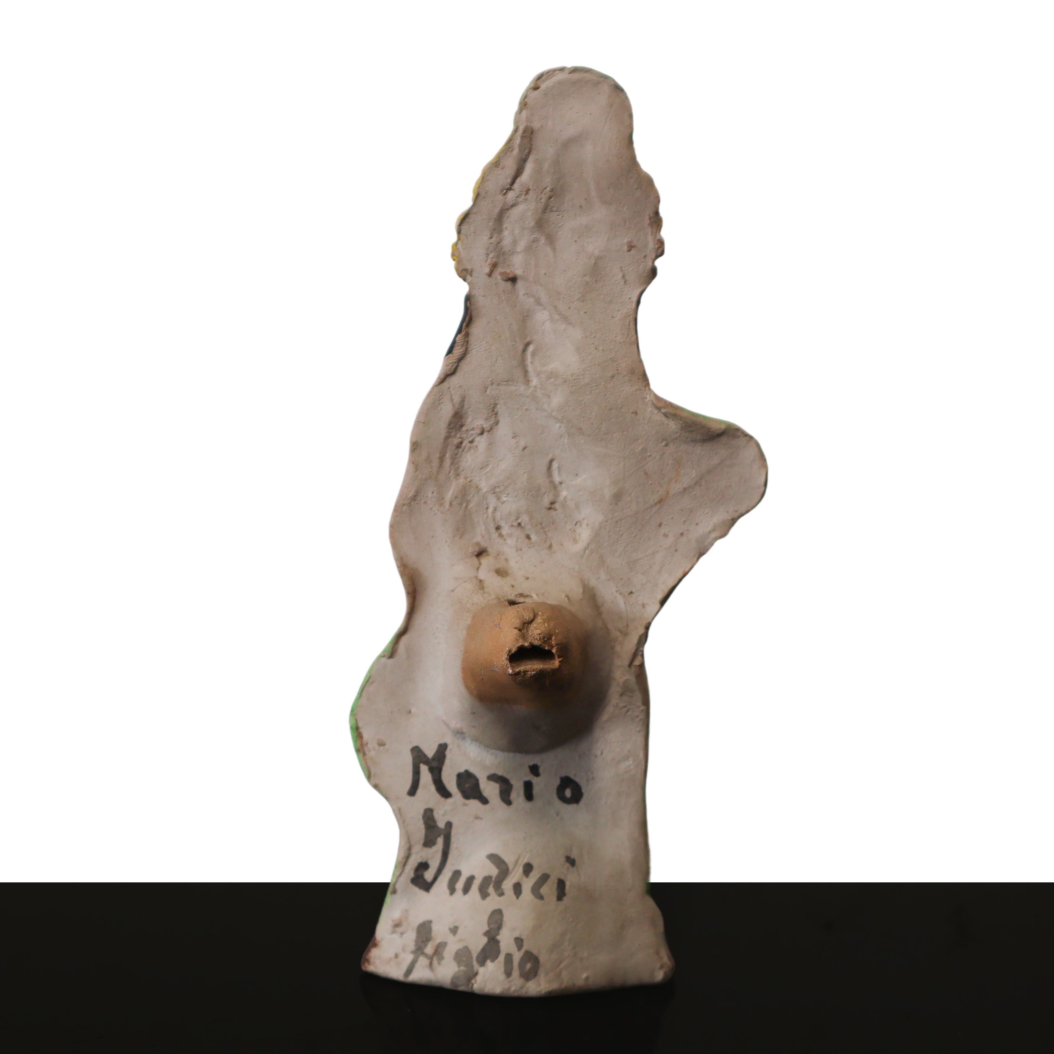 Fischietto in terracotta nella guisa di Gesù