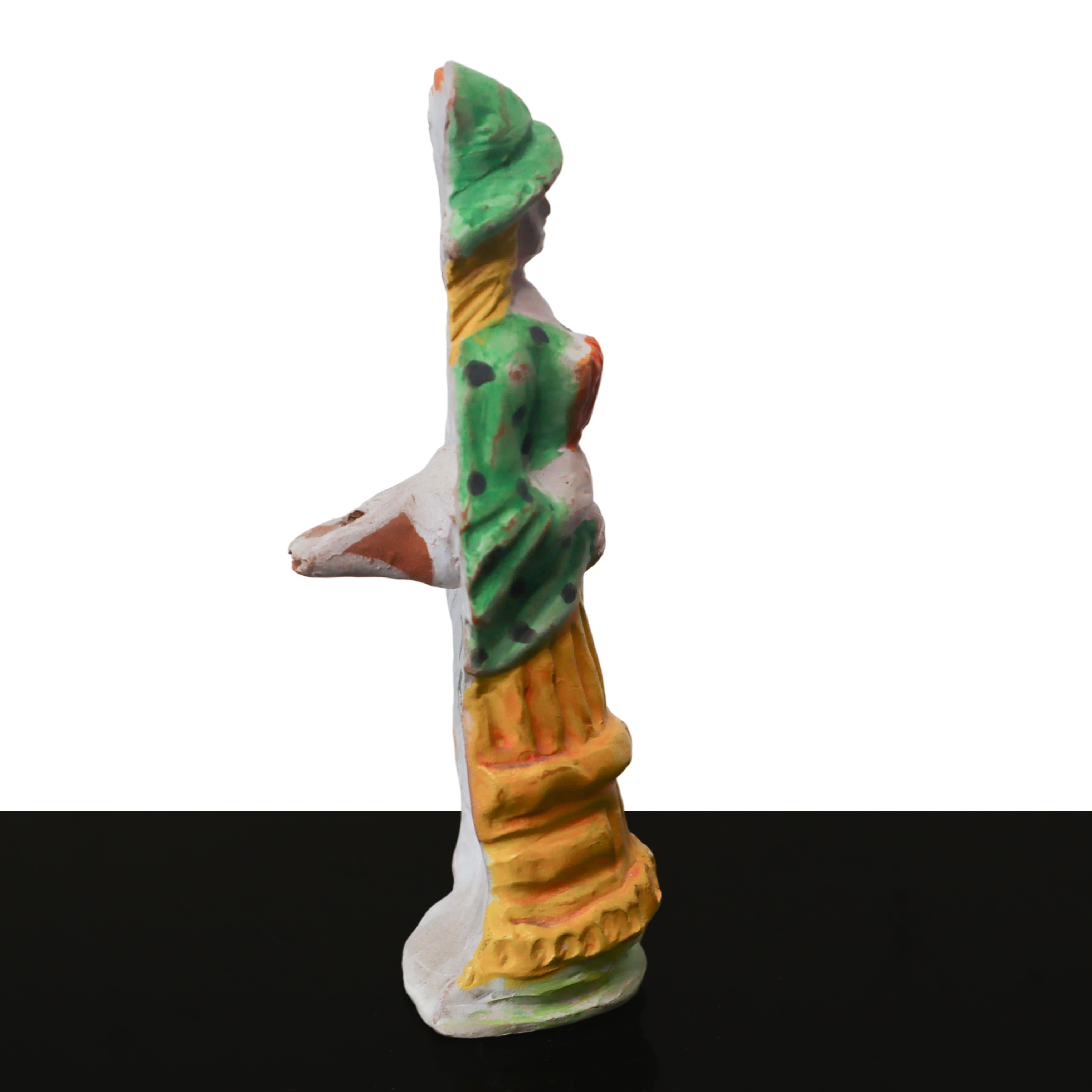 Ceramiche Bonanno - Fischietto Raffigurante Donna in Abito Popolare