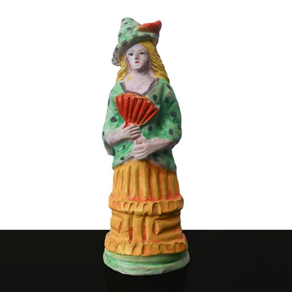 Ceramiche Bonanno - Whistle depicting a woman in folk dress