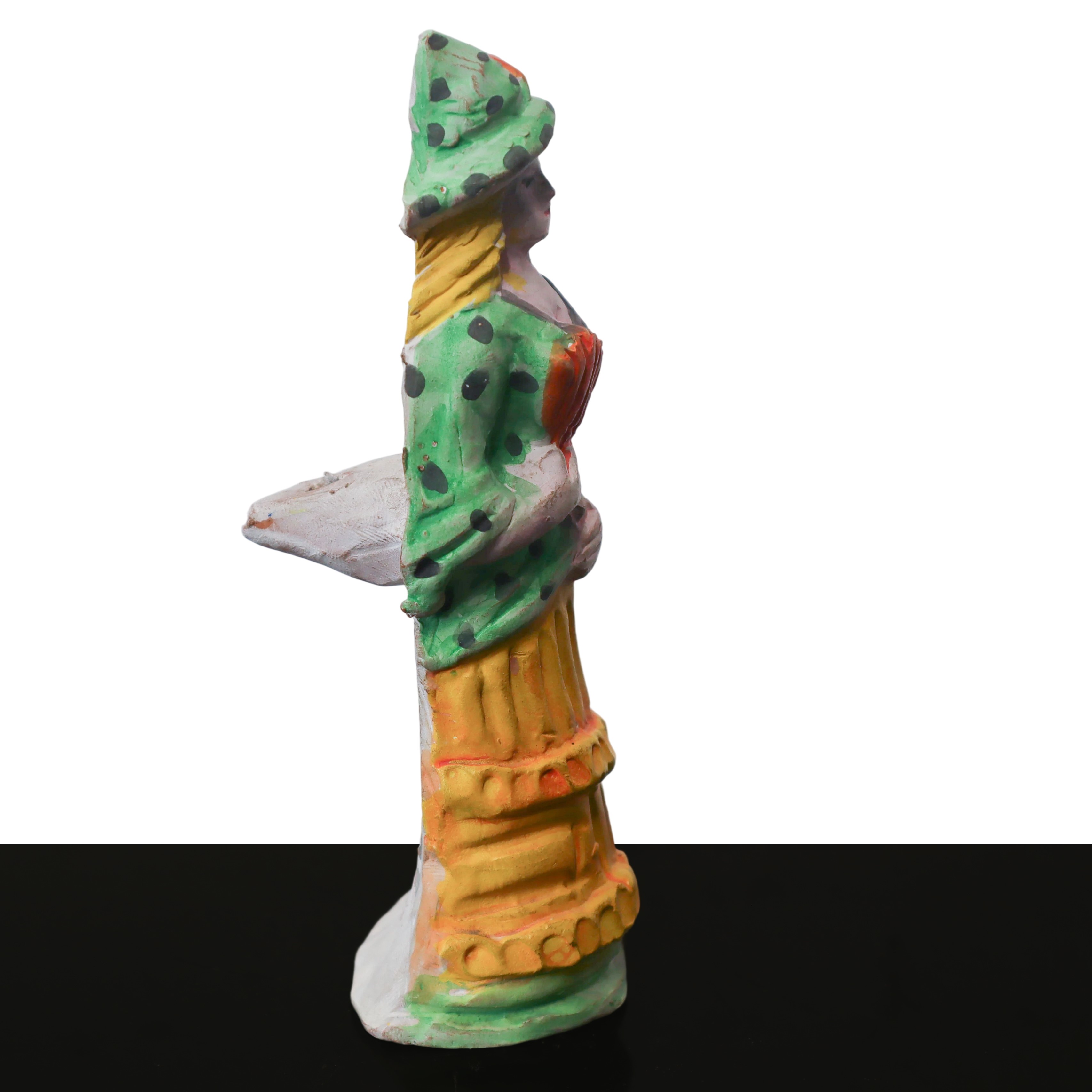 Ceramiche Bonanno - Fischietto Raffigurante Donna in Abito Popolare