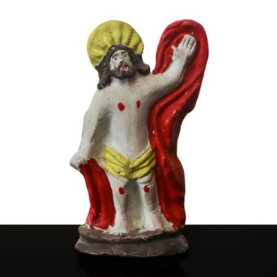 Fischietto raffigurante Gesù, h cm 15.5