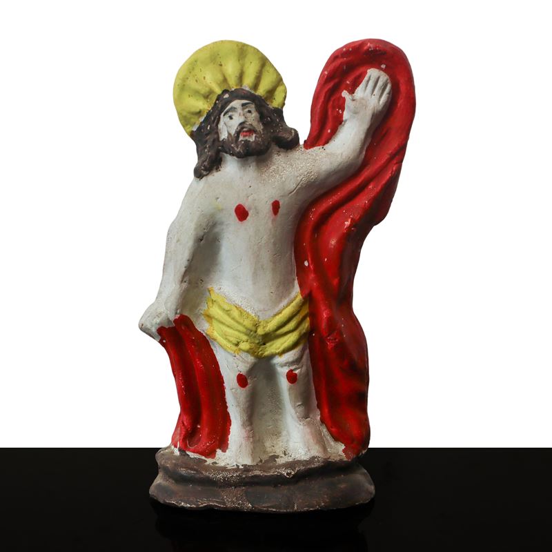 Fischietto raffigurante Gesù, h cm 15.5