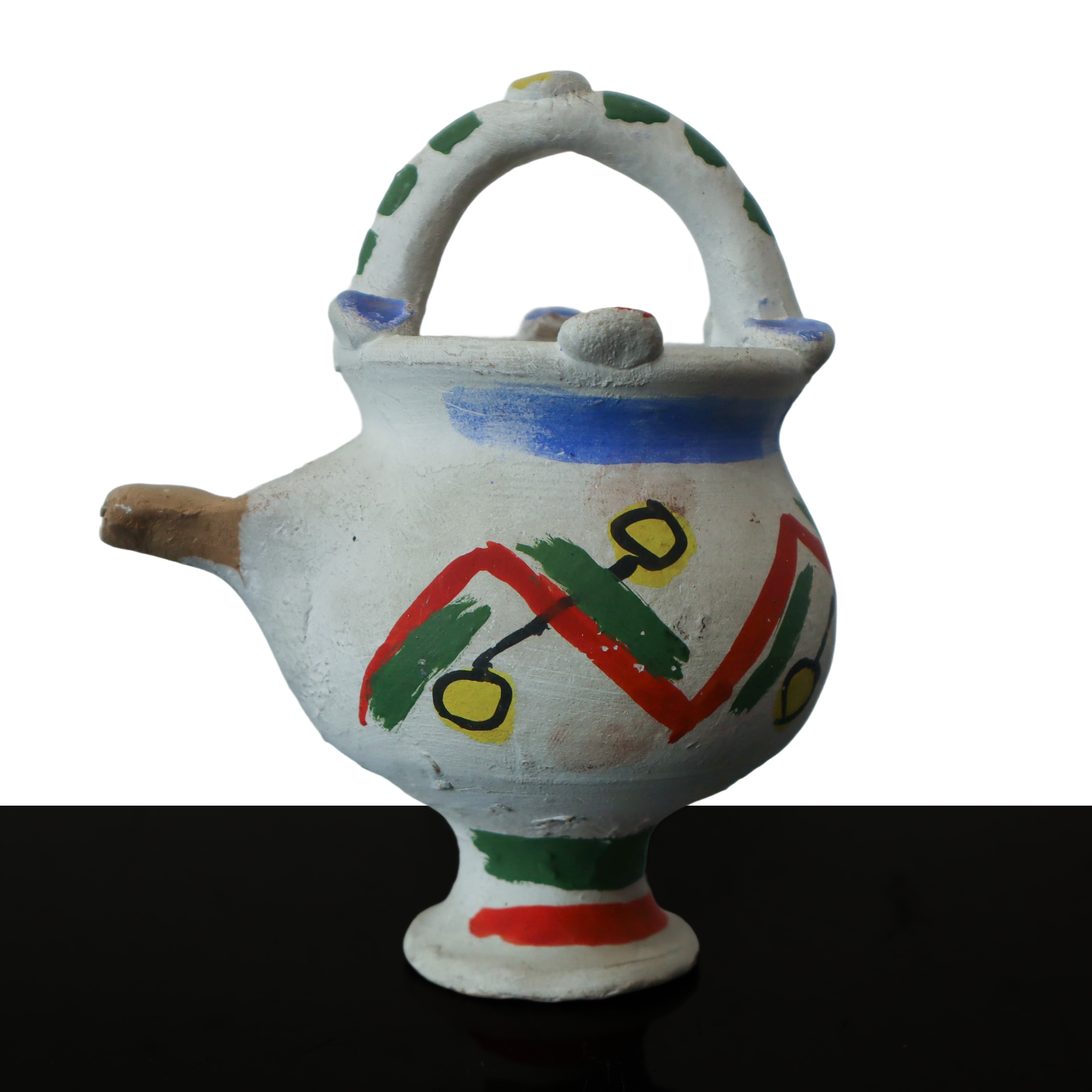 Fischietto in ceramica a forma di vaso, altezza cm 13