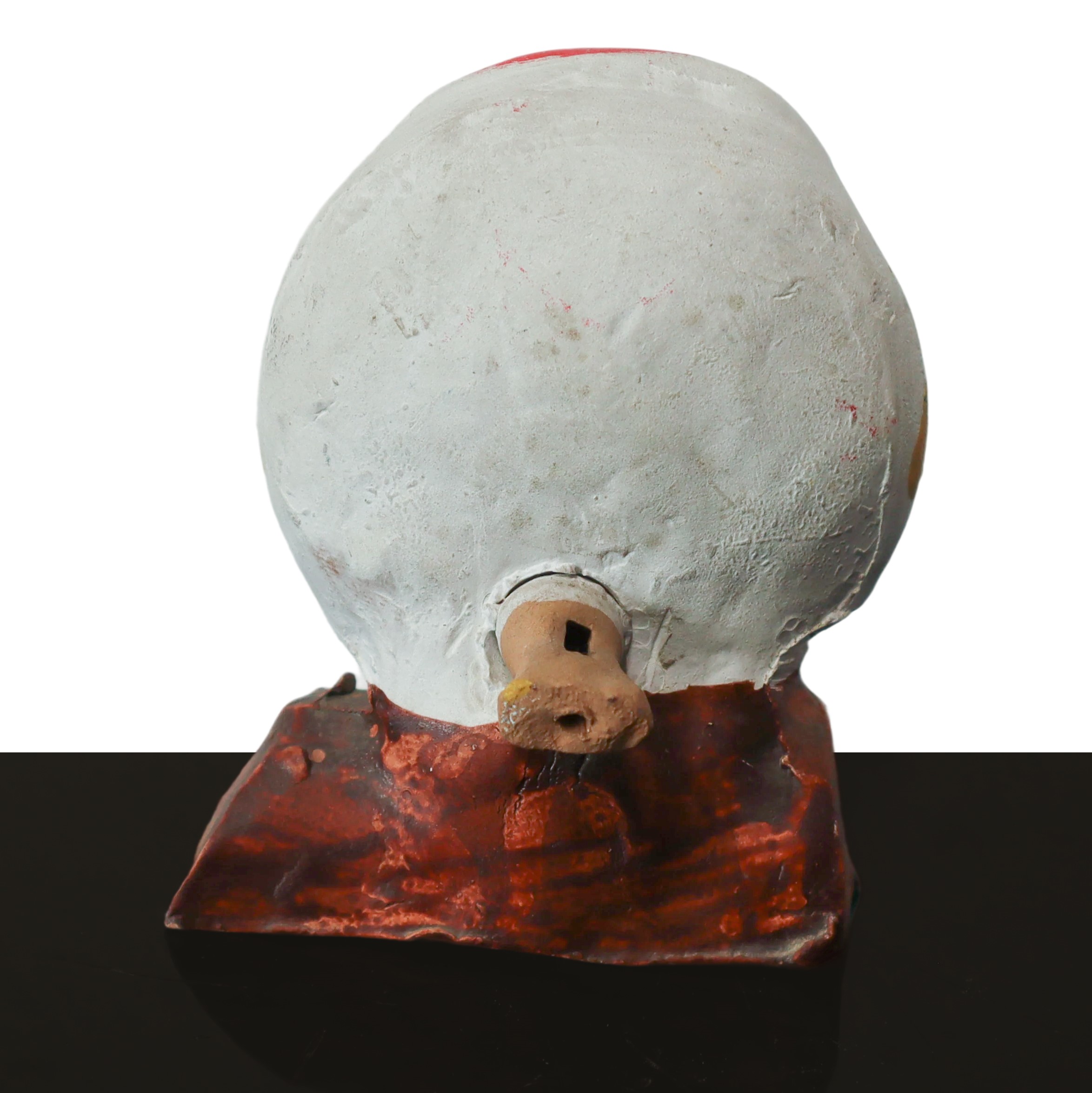 Fischietto a guisa di gufo, ceramica, h cm 8.5