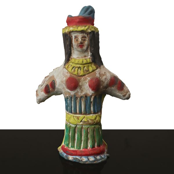 Aztec style whistle depicting a woman