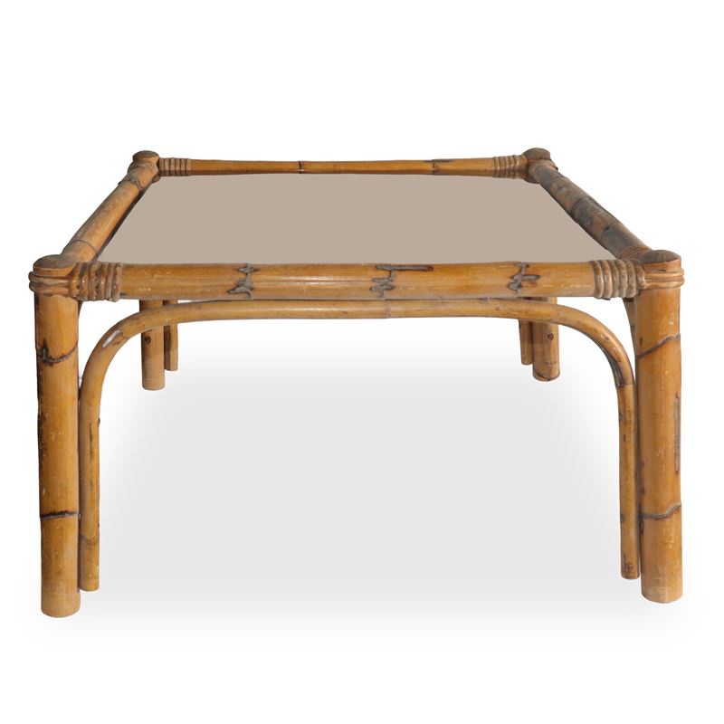 Tavolo Basso con Piano in Vetro