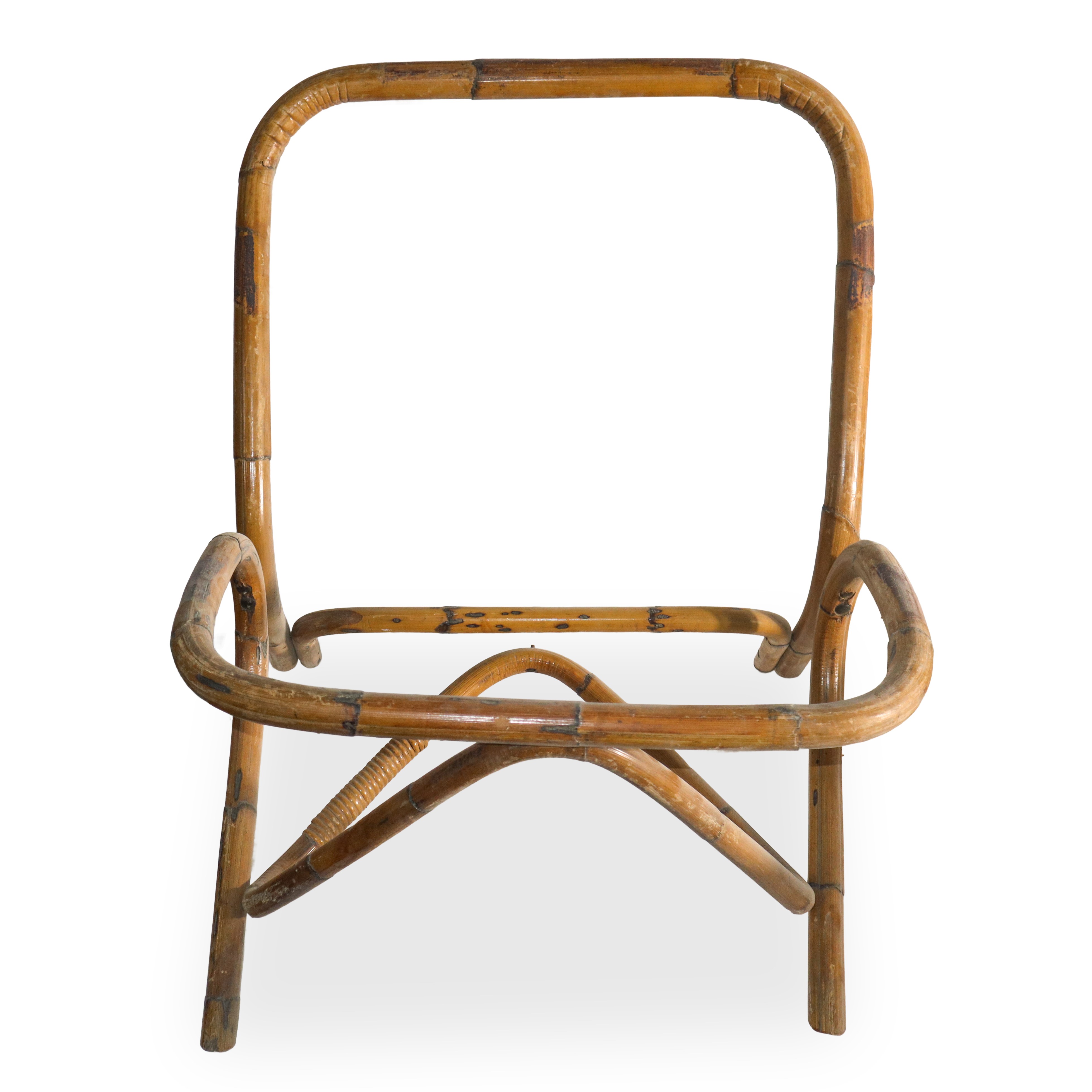 N°4 Sedie in rattan color legno da rivestire