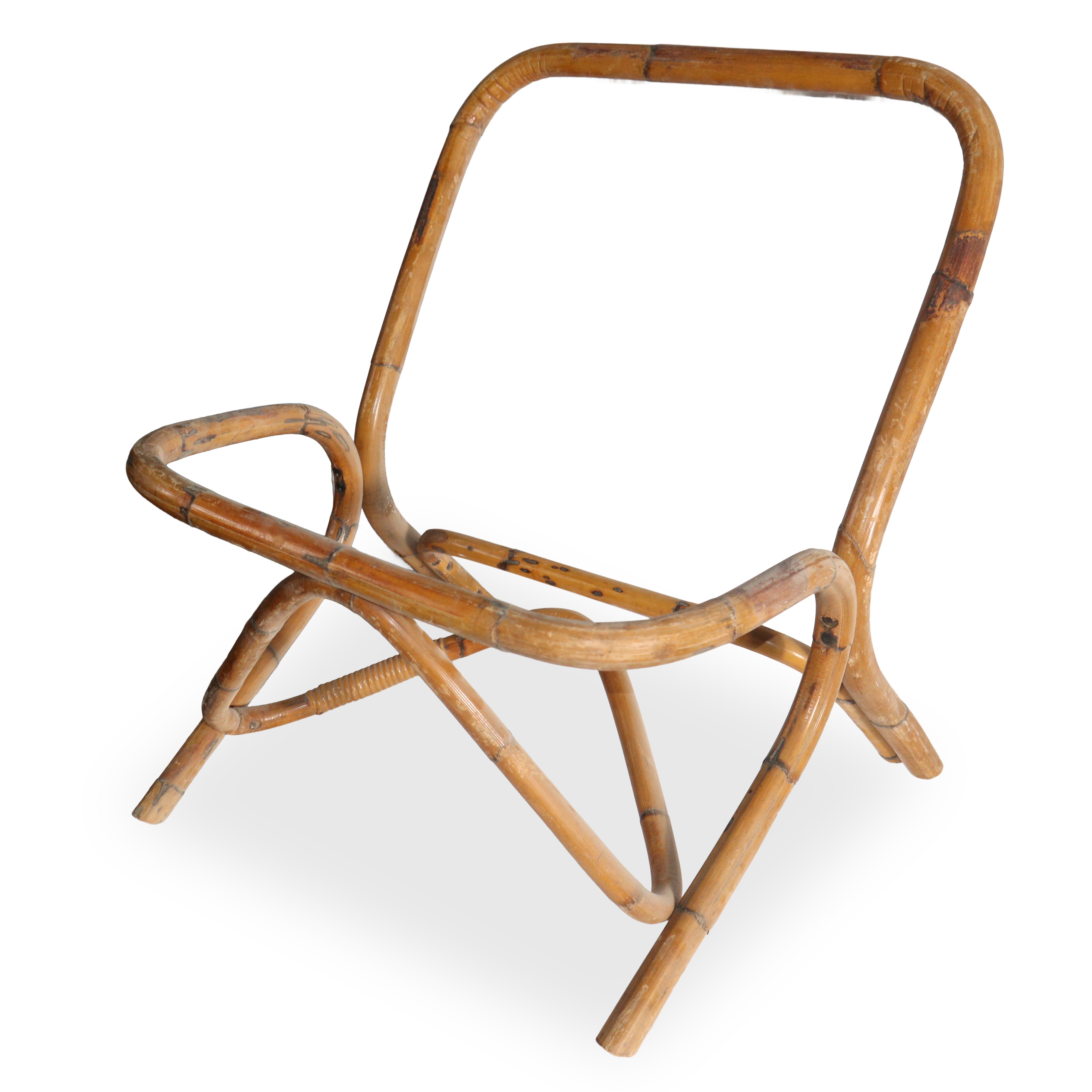 N°4 Sedie in rattan color legno da rivestire