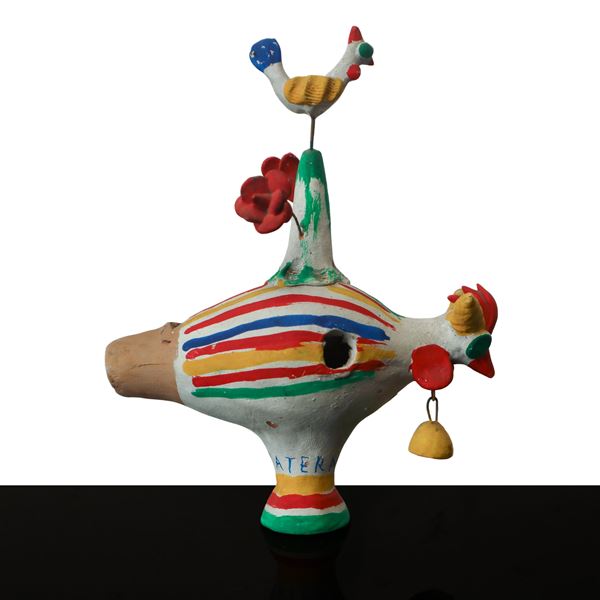 Niglio Ceramiche - Chicken-shaped whistle