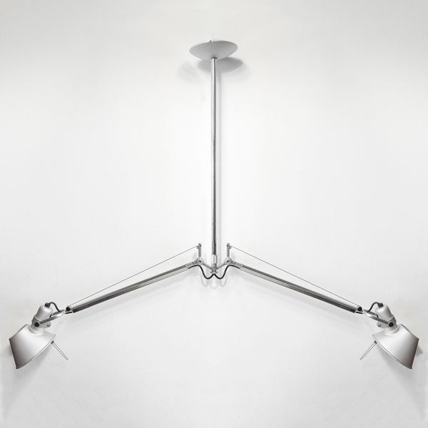 Artemide  Tolomeo - Sospensione a due bracci in metallo argentato
