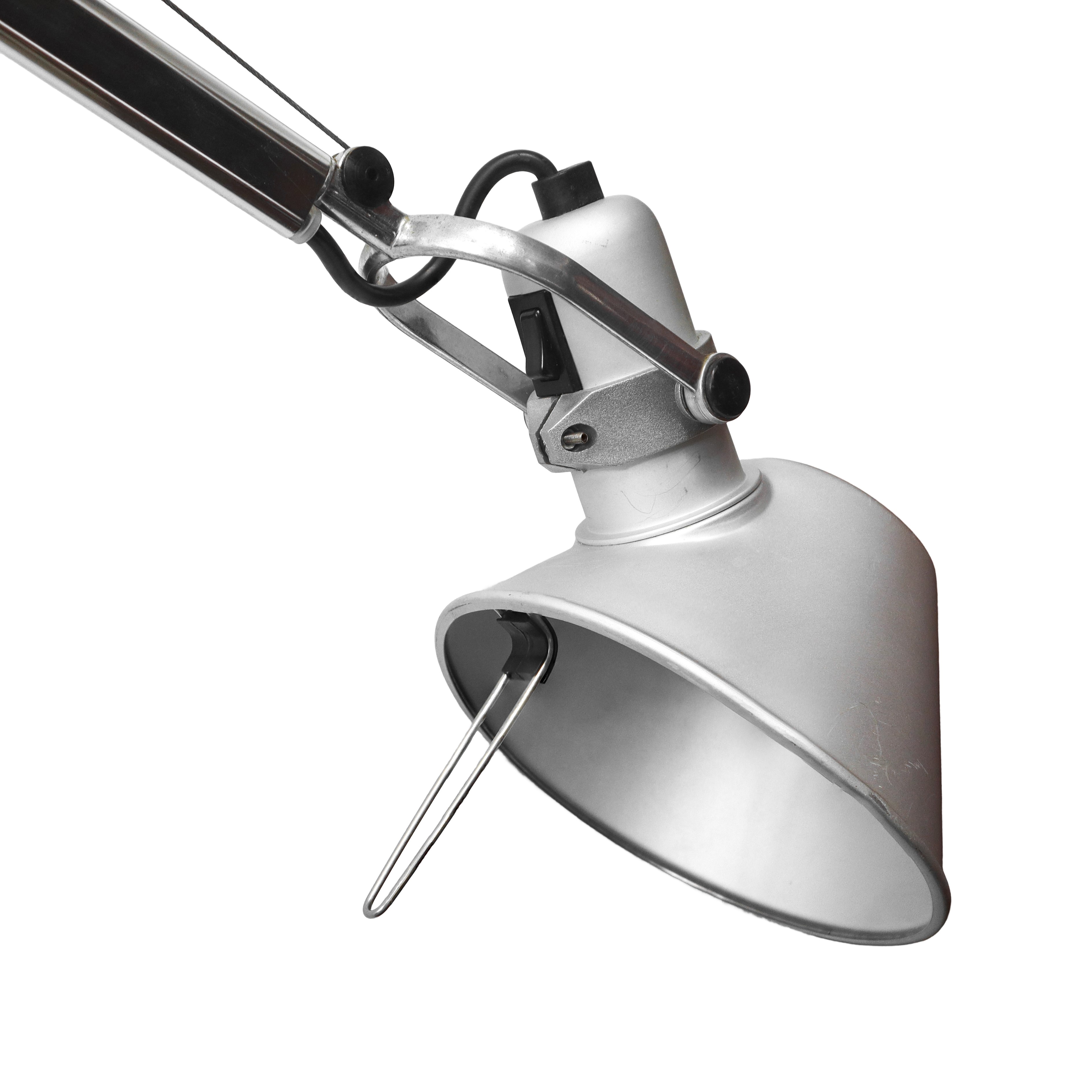 Sospensione a due bracci in metallo argentato