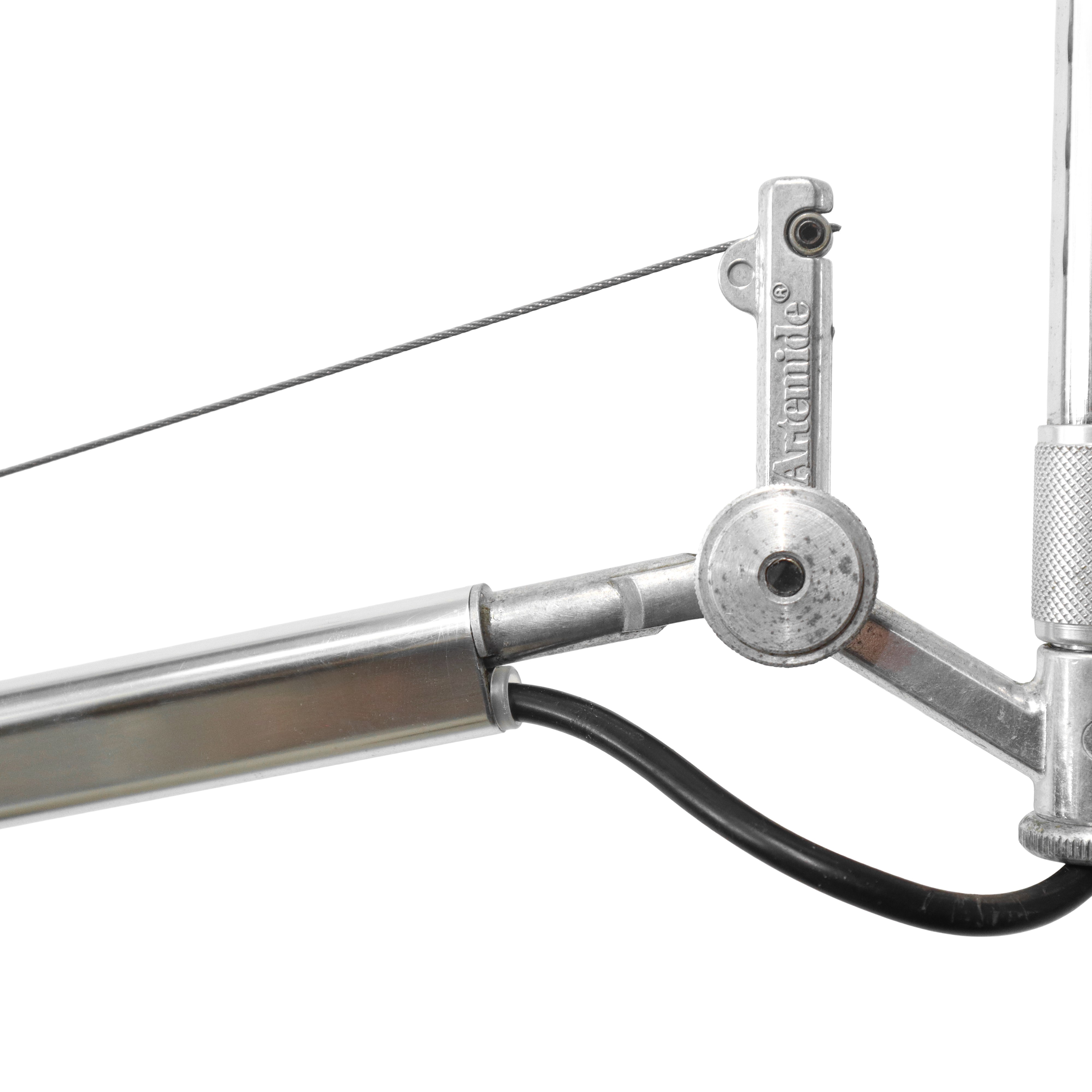 Sospensione a due bracci in metallo argentato