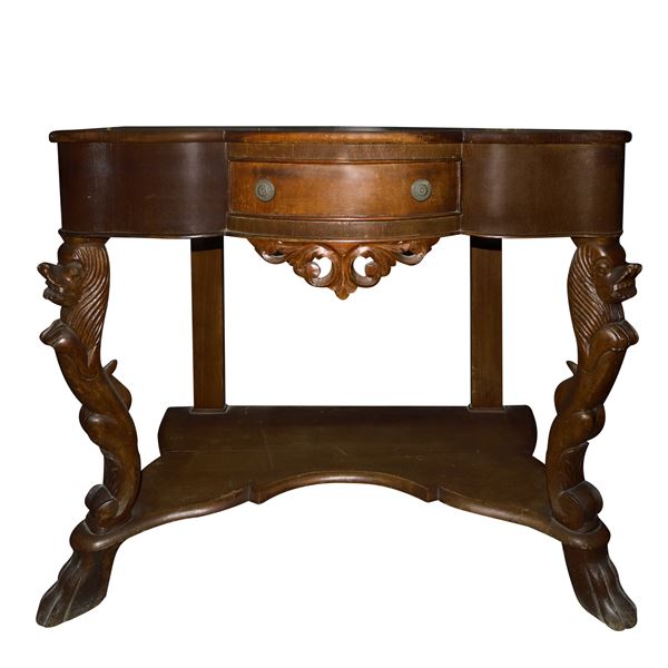 Wall console with central drawer