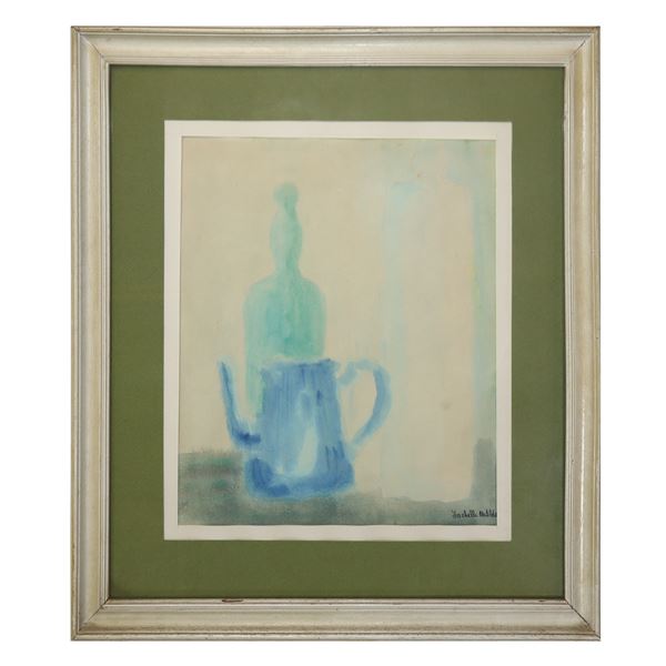 Matilde Iachelli - Still life, bottle and teapot