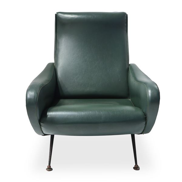 Zanuso per  Arflex - Poltrona modello Lady in pelle verde