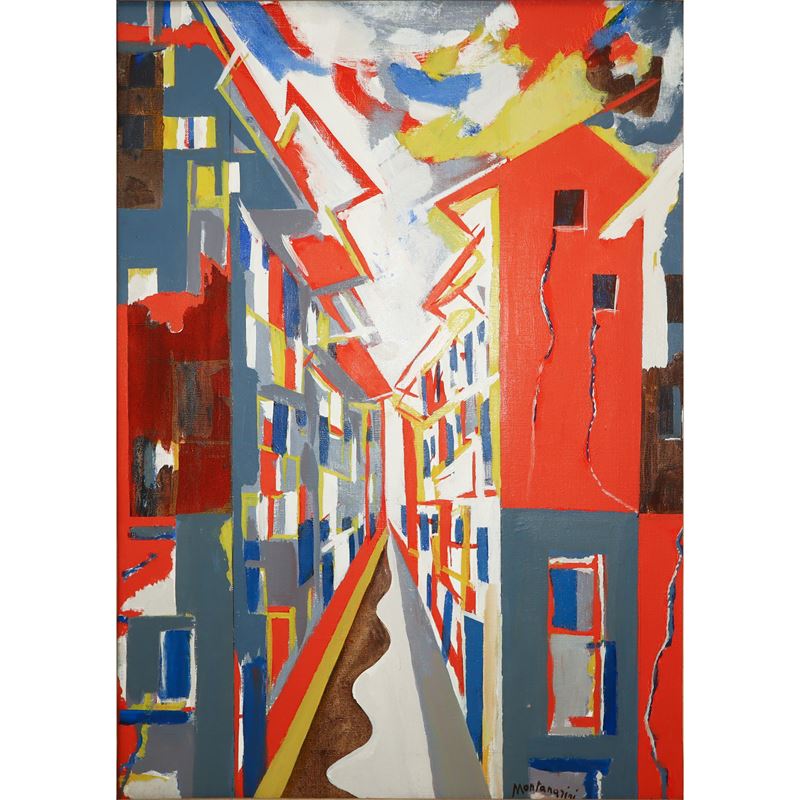 Luigi Montanarini - Viale con Case