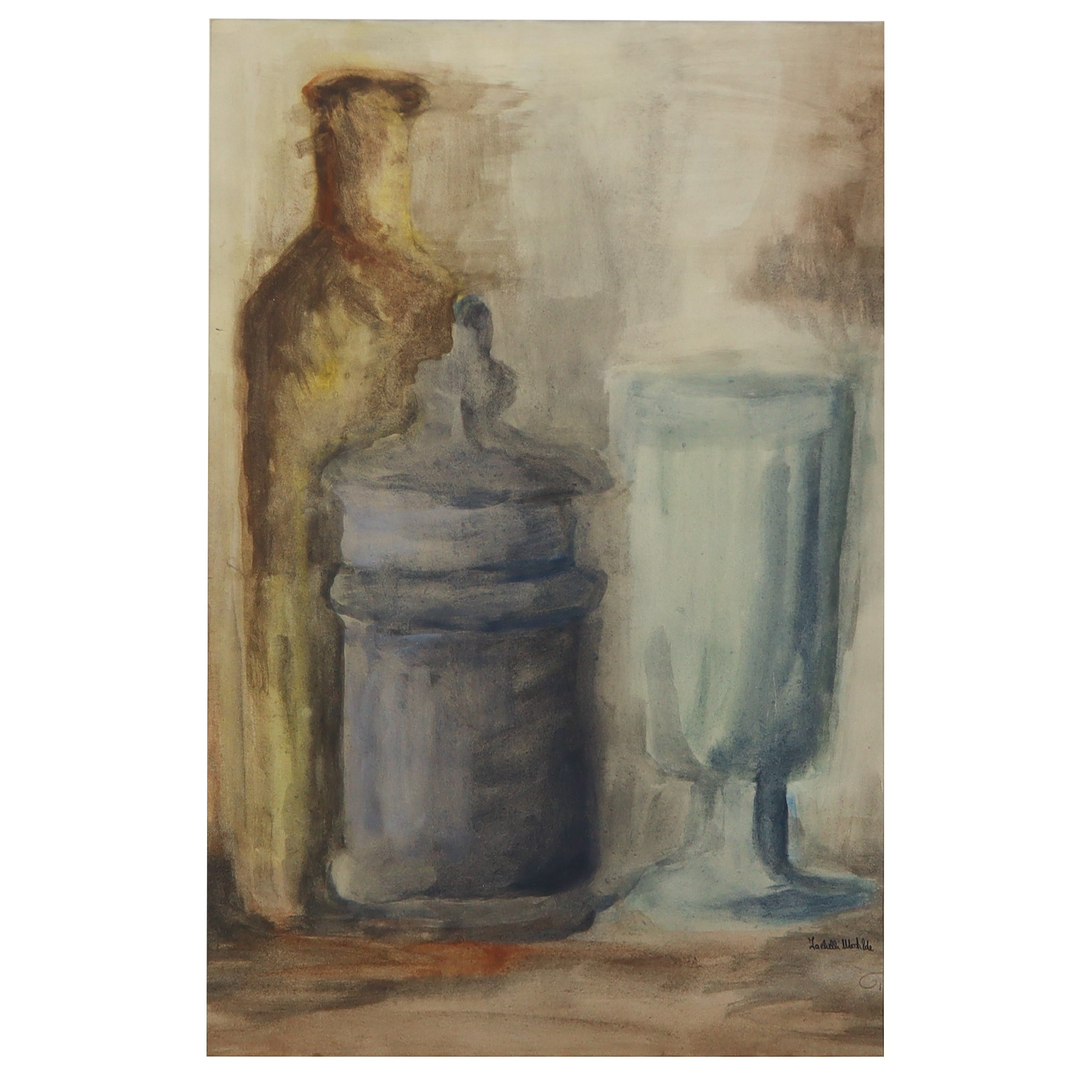 Matilde Iachelli - Natura Morta, Bottiglia Vaso e Bicchiere