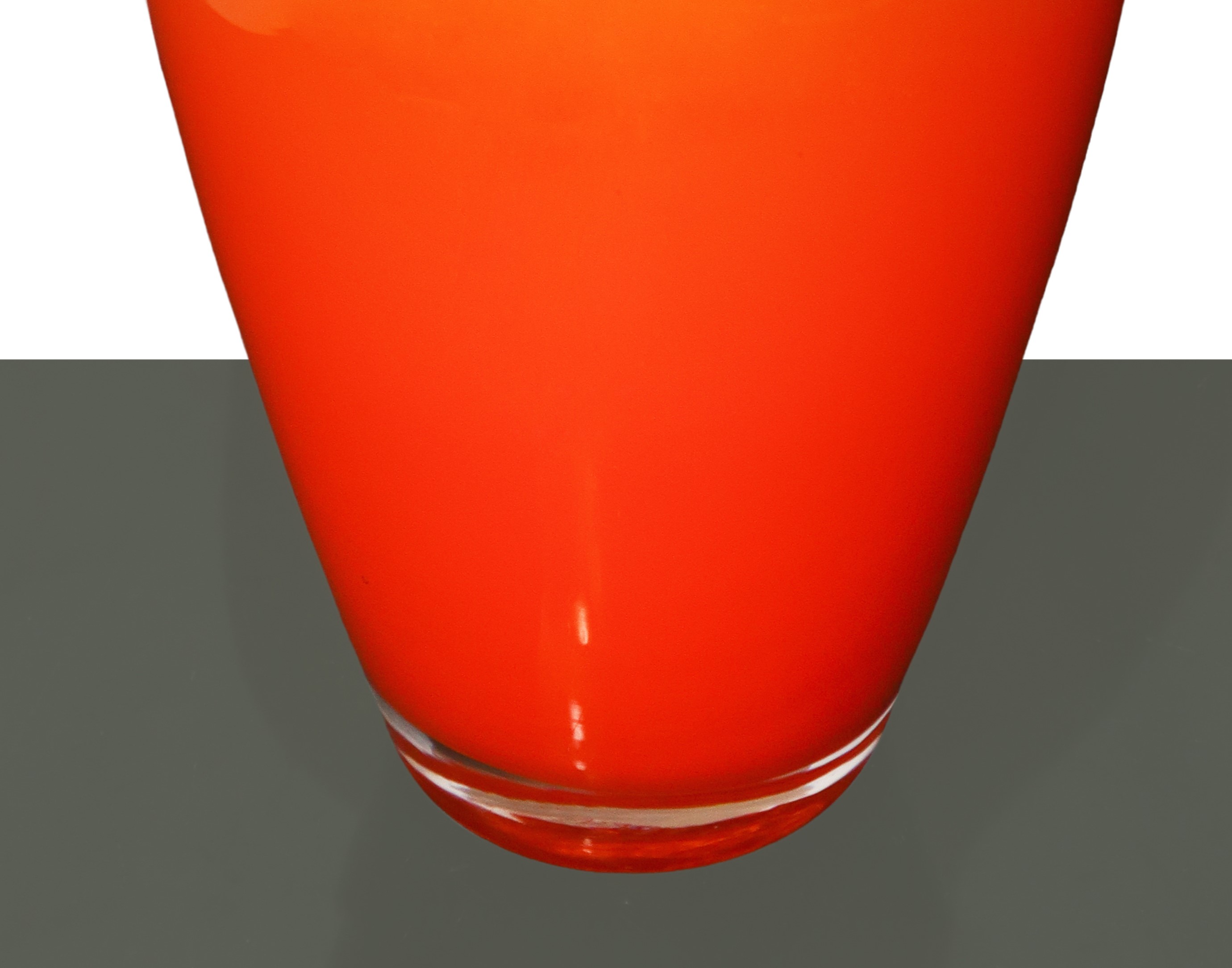 Carlo Nason - Vaso in Vetro di Murano Arancione Modello Pirus Opalino