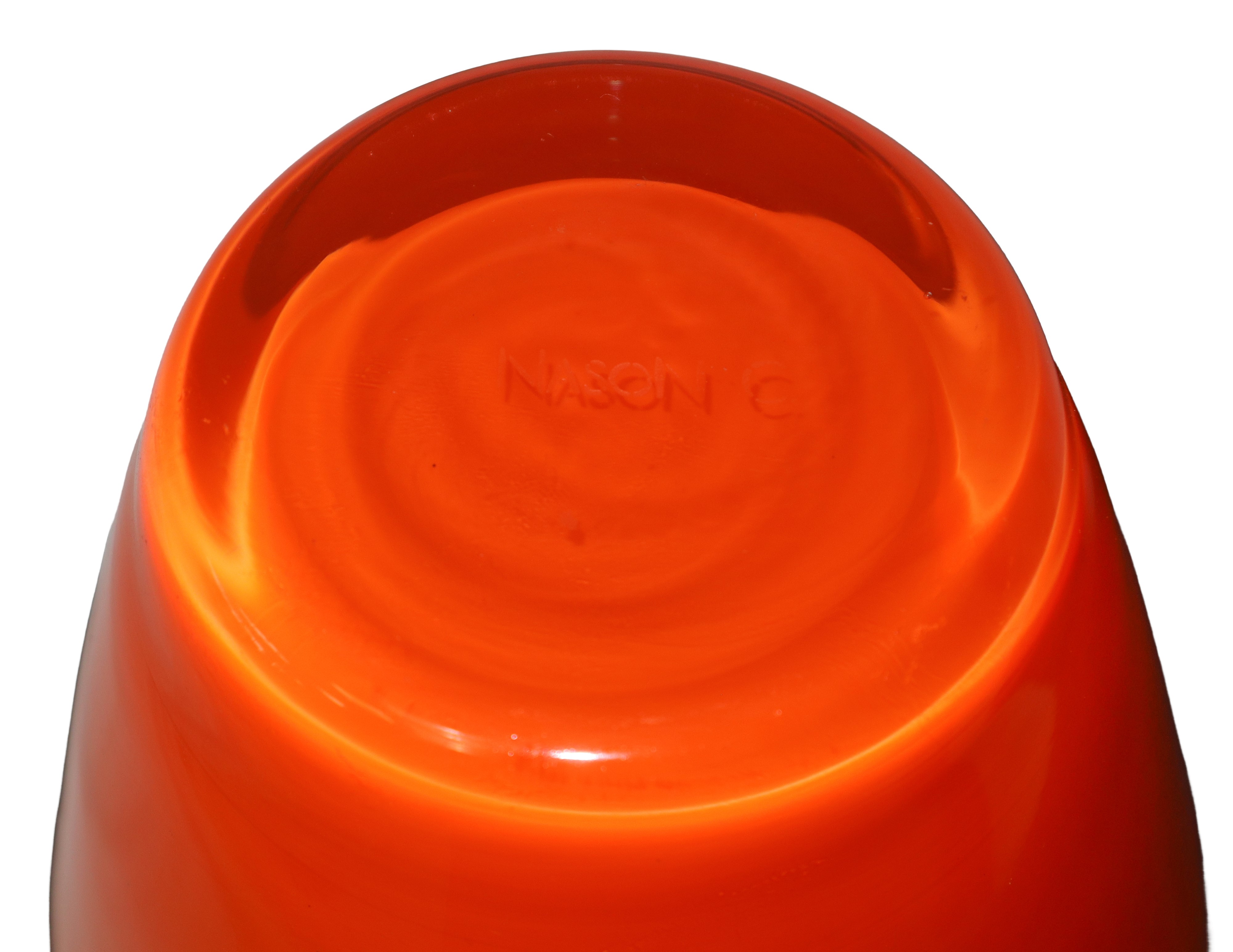 Carlo Nason - Vaso in Vetro di Murano Arancione Modello Pirus Opalino