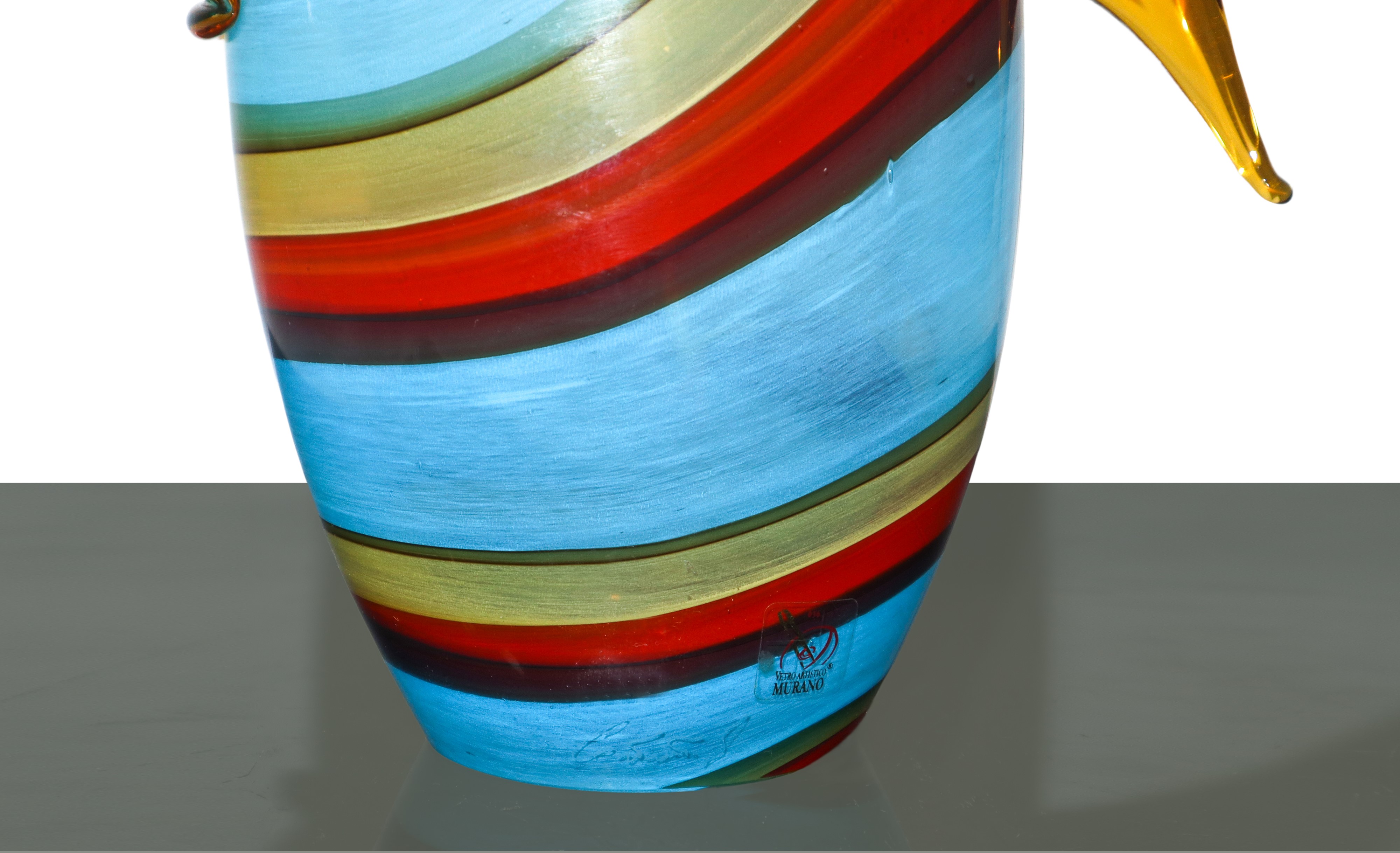 Pesce in vetro di Murano colorato, h 44 cm