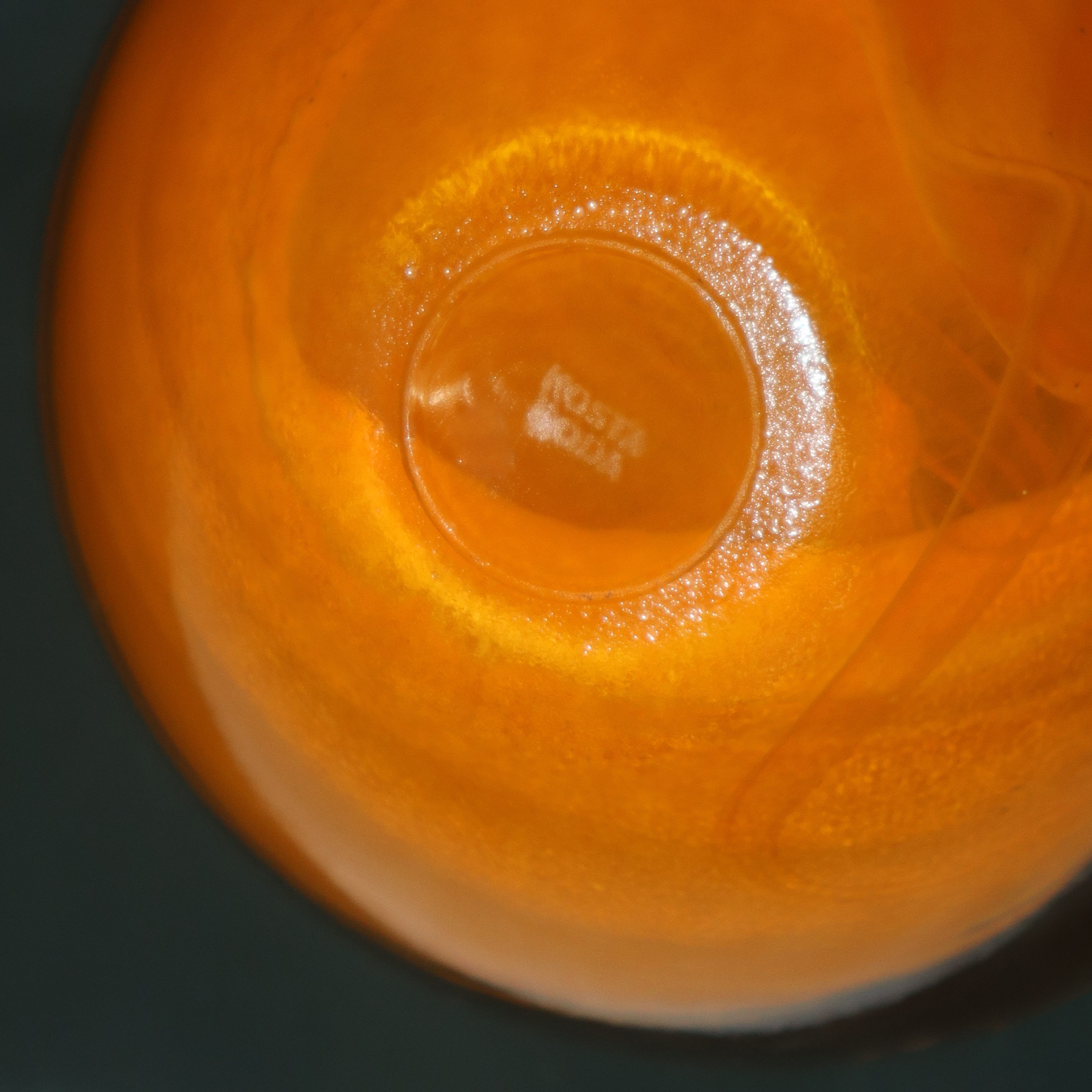 Portacero ATOLLO in vetro arancione