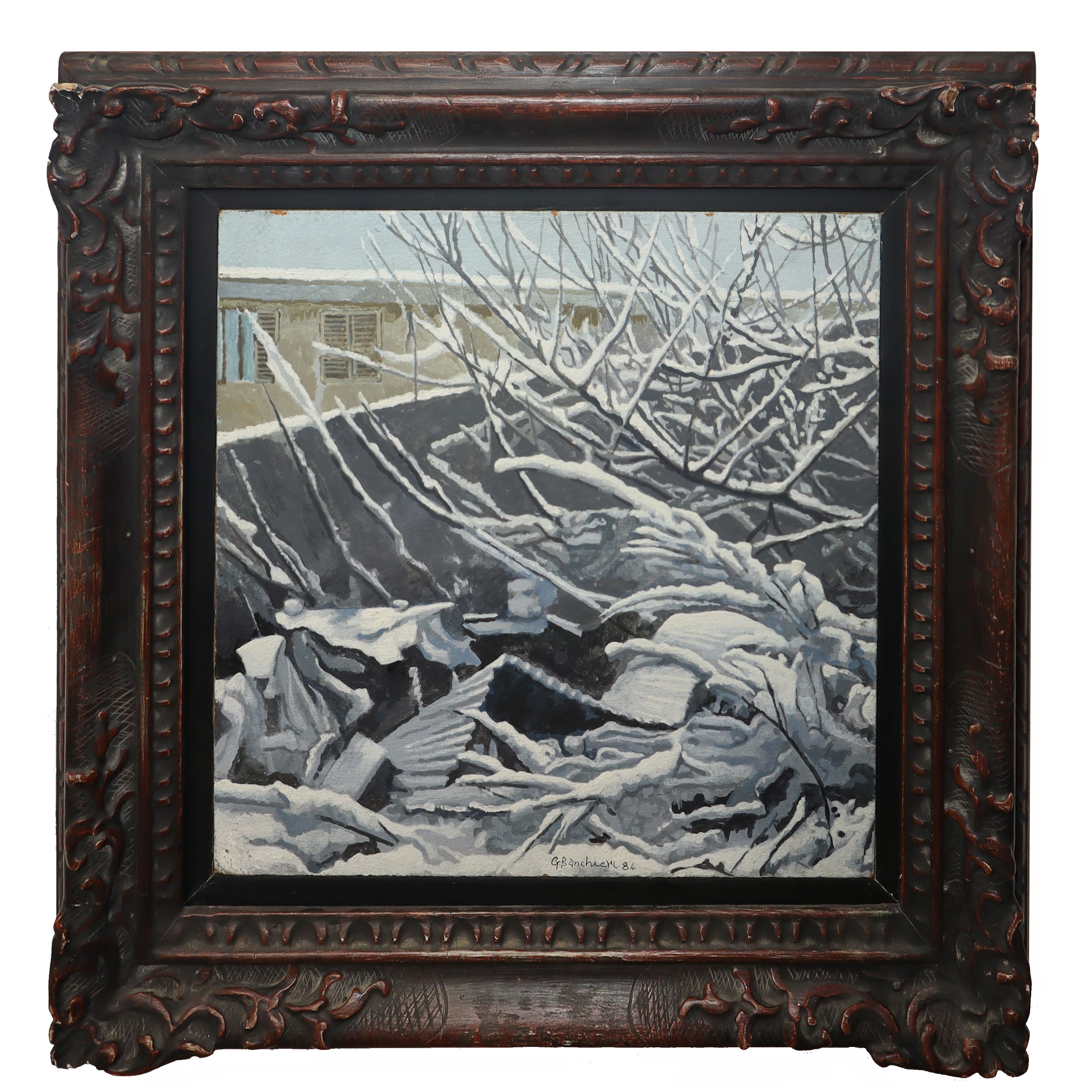 Cortile sotto la neve