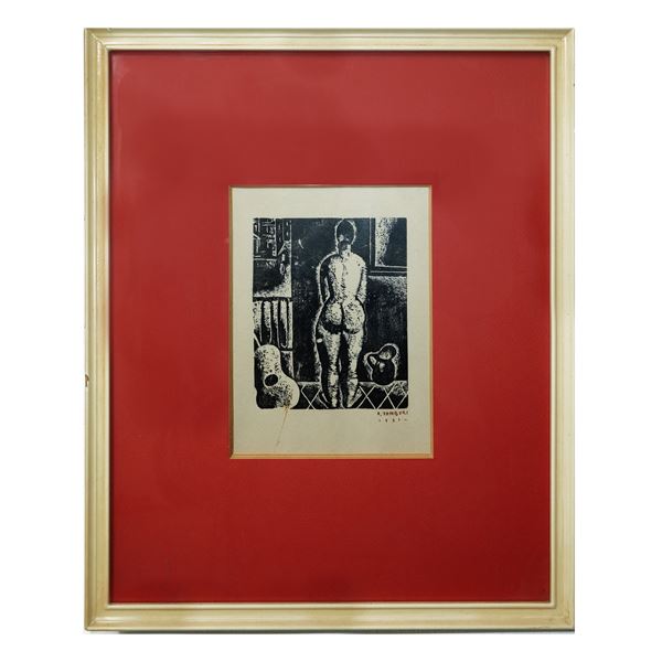 Orfeo Tamburi - Nudo di donna di spalle