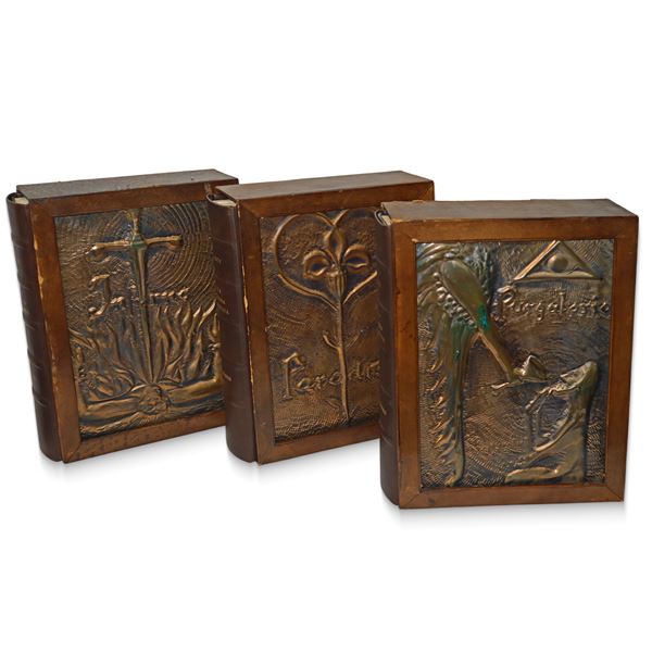 Salvador  Dal&#236; - N°6 Volumes bound in 3 volumes (Hell-Purgatory-Paradise) of the DIVINE COMEDY illustrated by Salvador Dalì