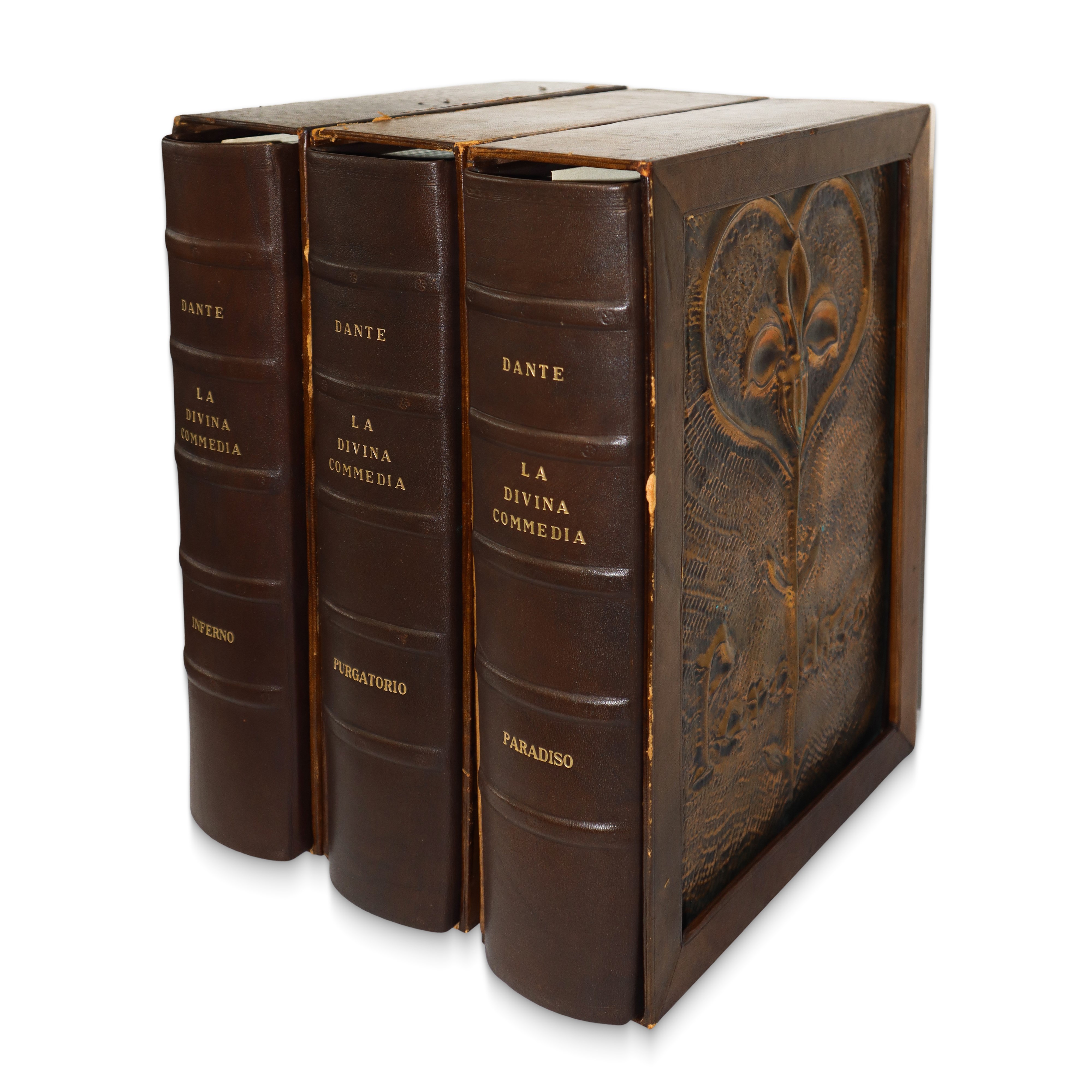 N°6 Volumi rilegati in 3 volumi (inferno-Purgatorio-Paradiso) della DIVINA COMMEDIA illustrata da...