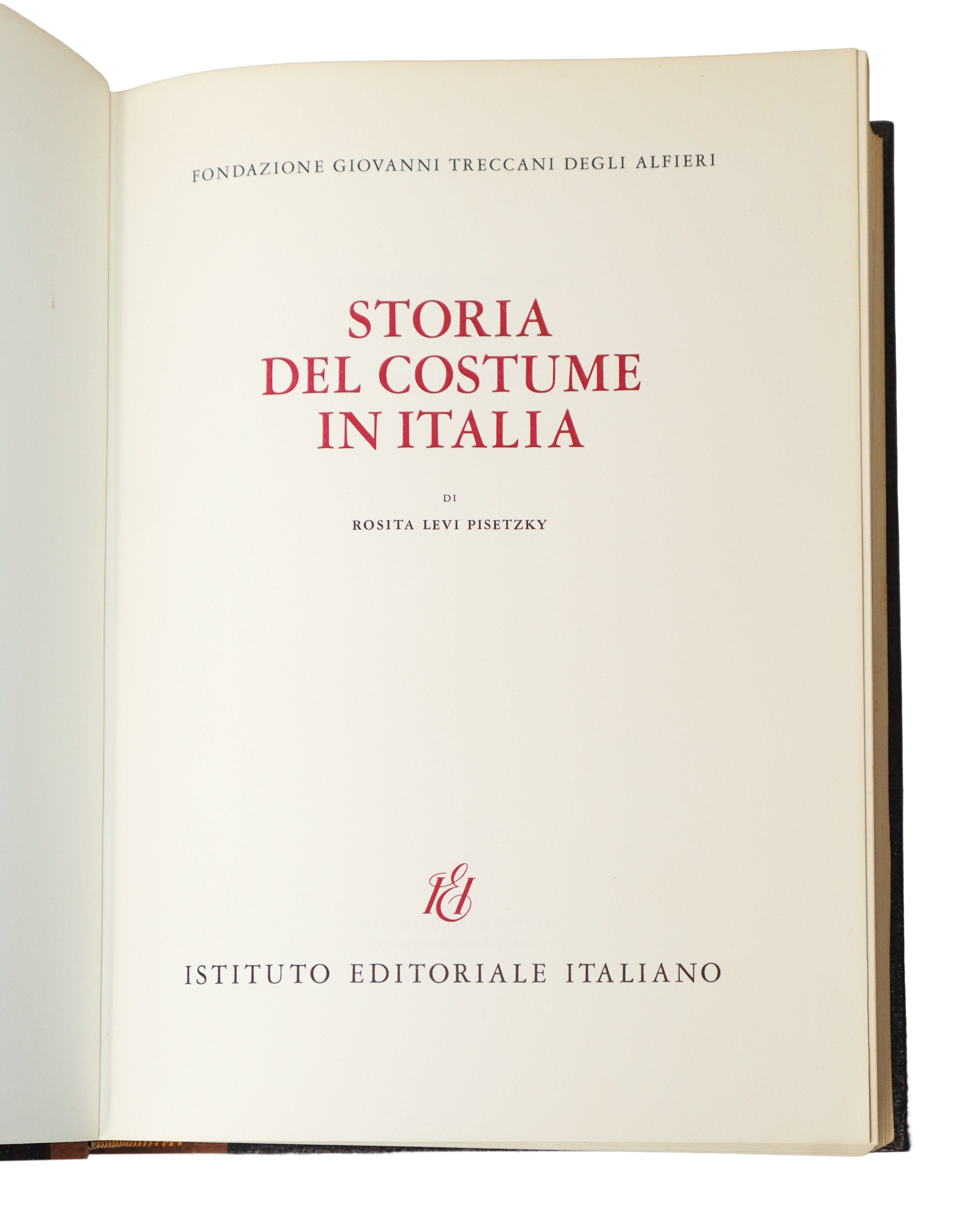 N°2 Volumi STORIA DEL COSTUME IN ITALIA, volume IV e volume V