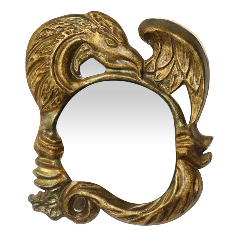 Specchiera in legno dorato, 45 × 44 cm