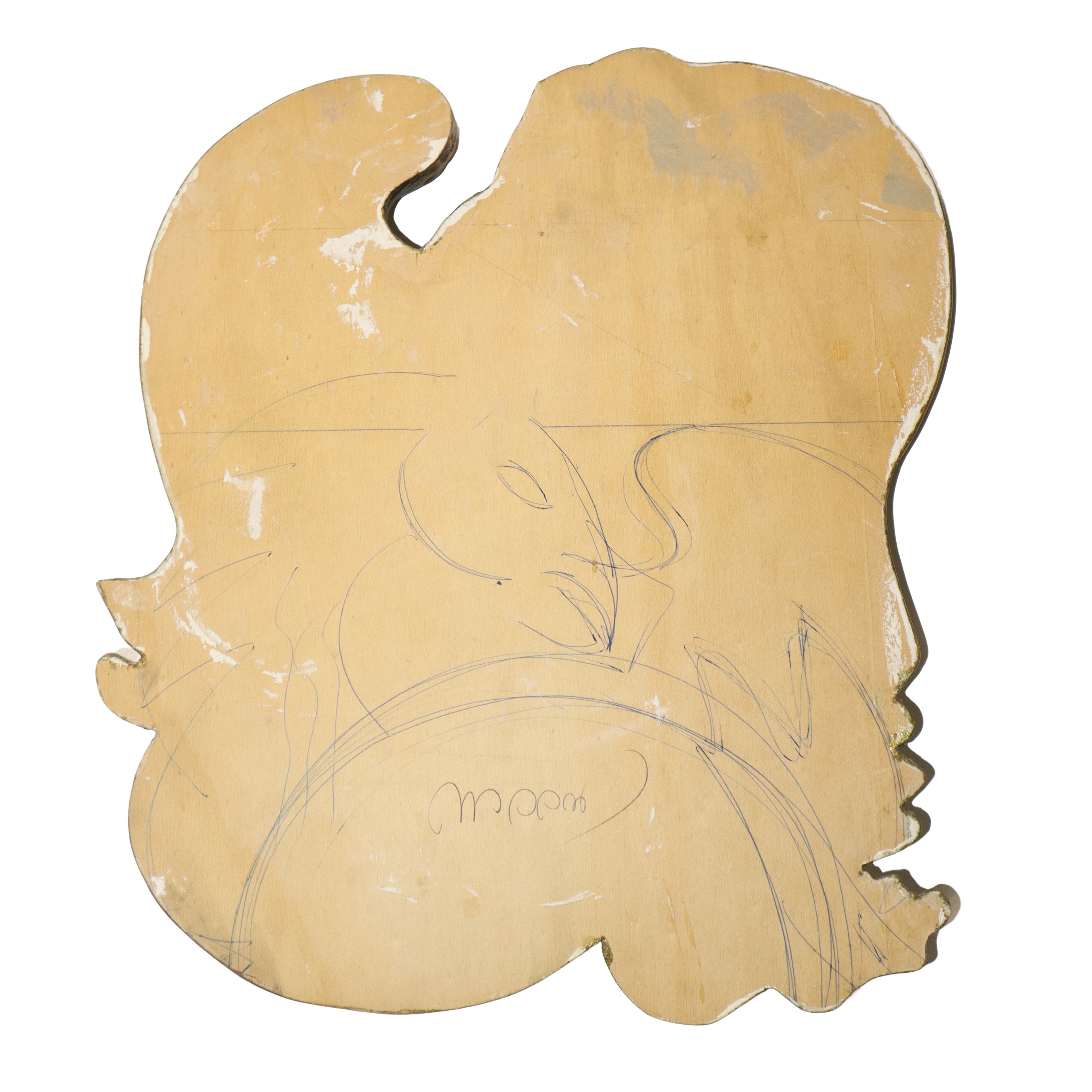Specchiera in legno dorato, 45 × 44 cm
