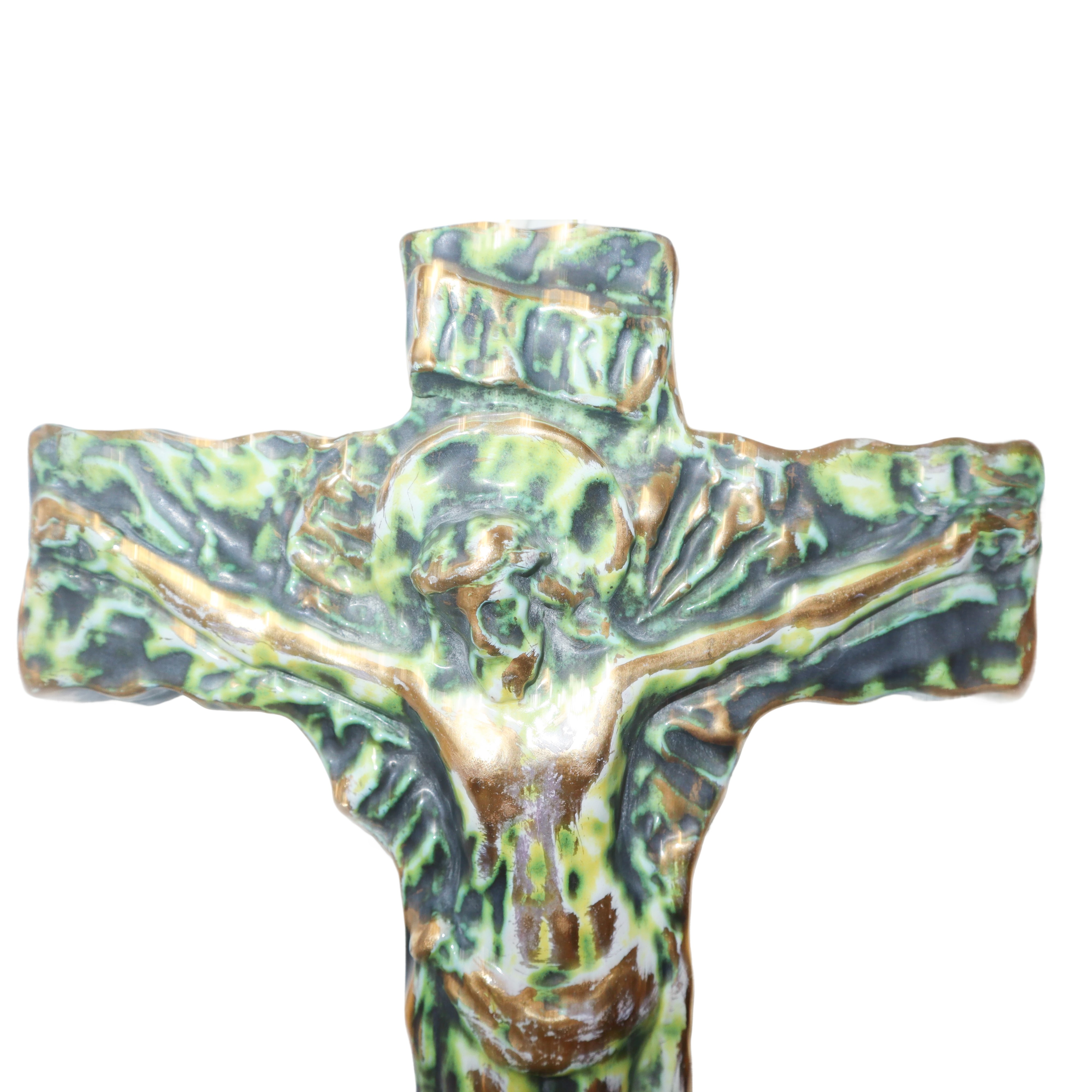Antonino Ragona - Crocifisso in Maiolica Invetriata di Caltagirone