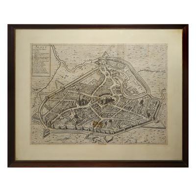 Cartina della Città di Alost (fiandra Orientale Belgio, Odierna Aalst)