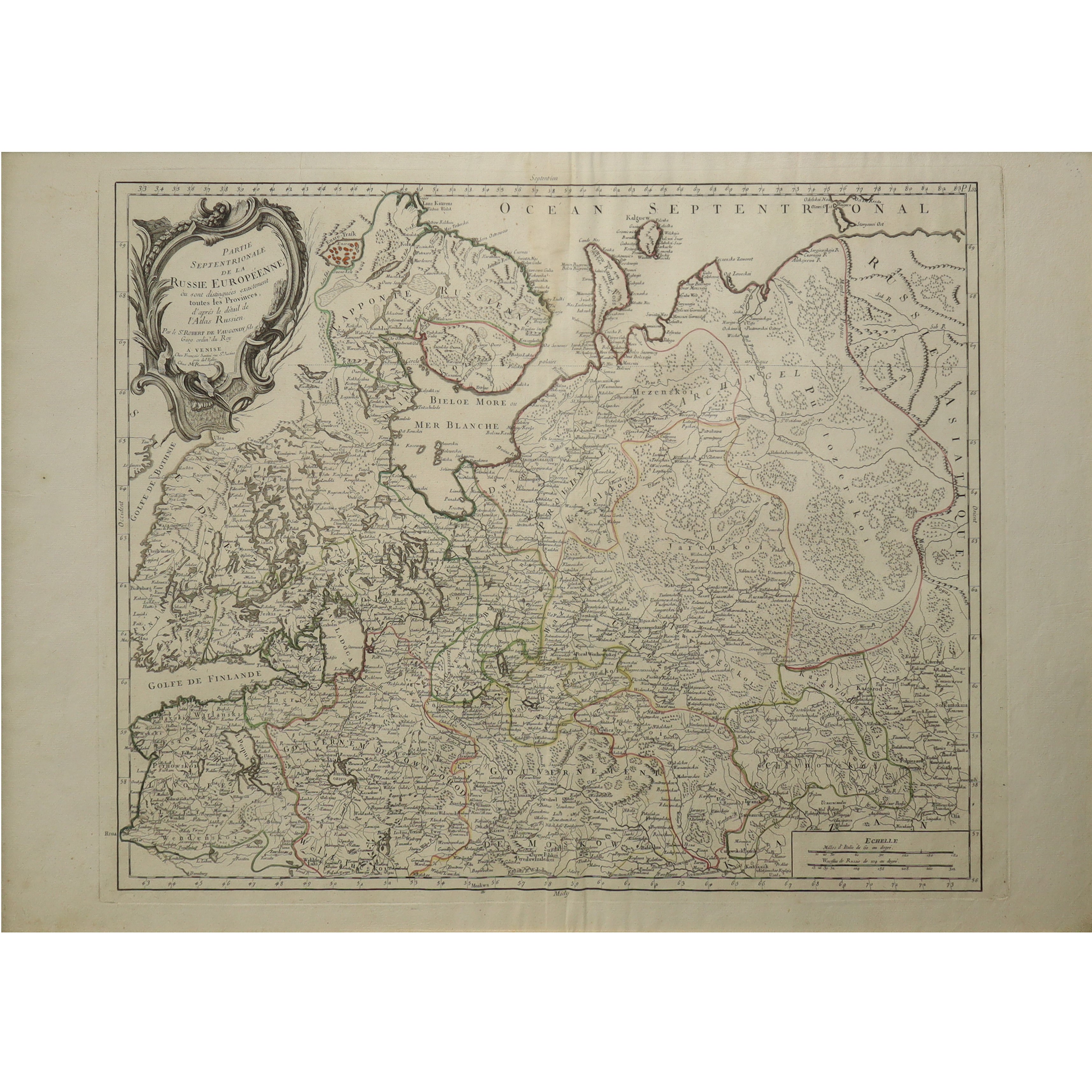 Vaugondy - Russia Settentrionale Europea