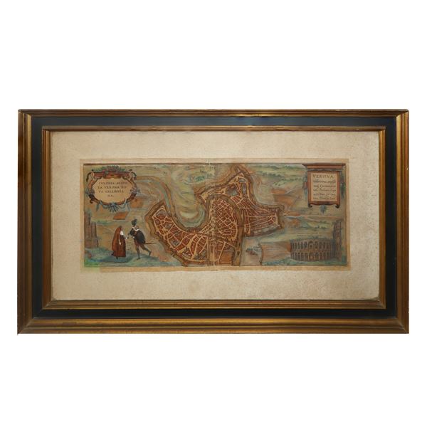 Frans Hogenberg,Braun  Georg - Pianta di Verona