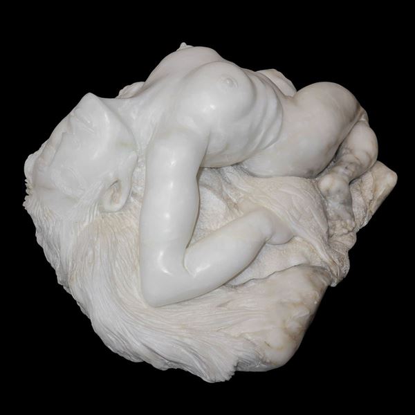 Michele Valenza - Extasy, grande scultura in marmo alabastrino