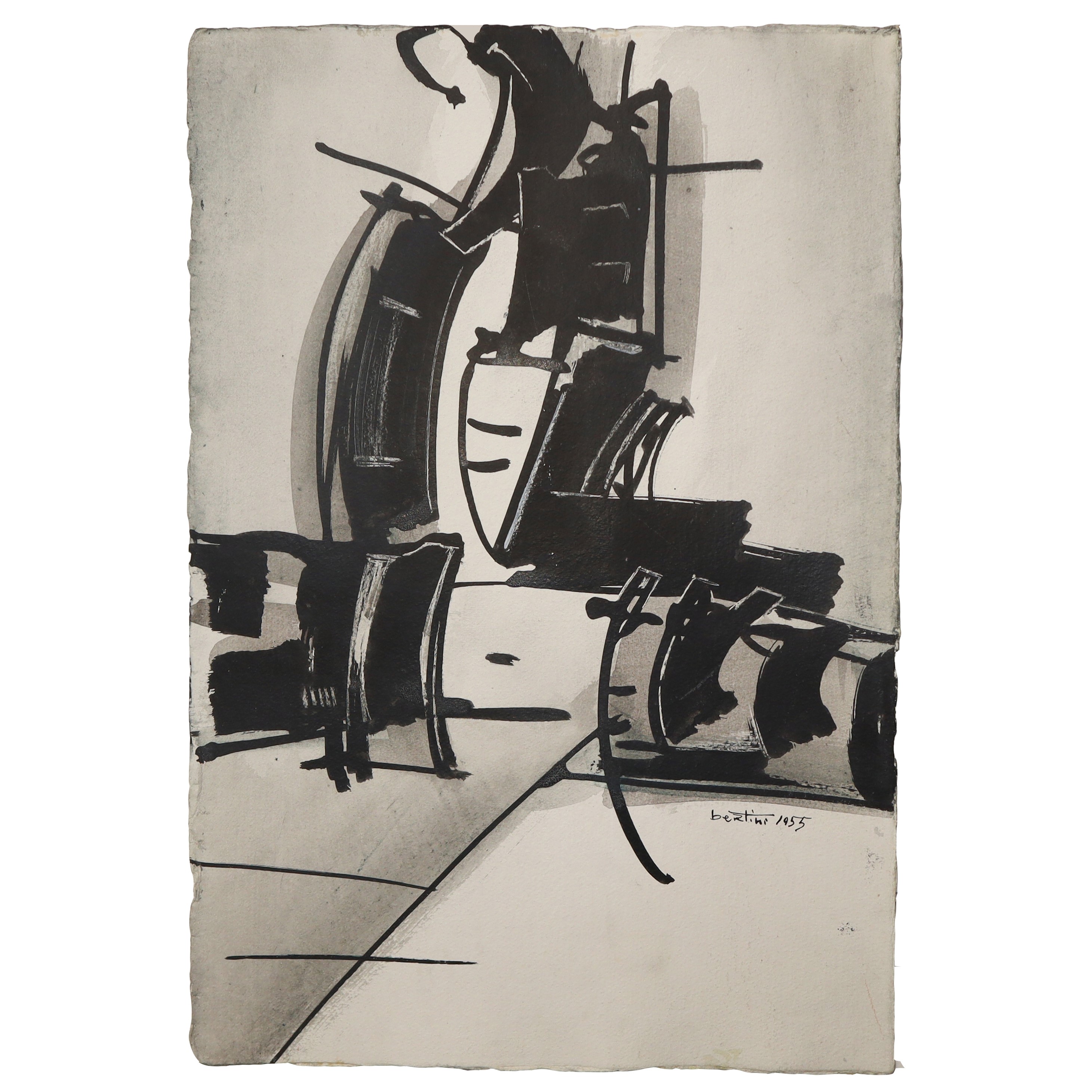 Astratto nei toni del grigio e nero