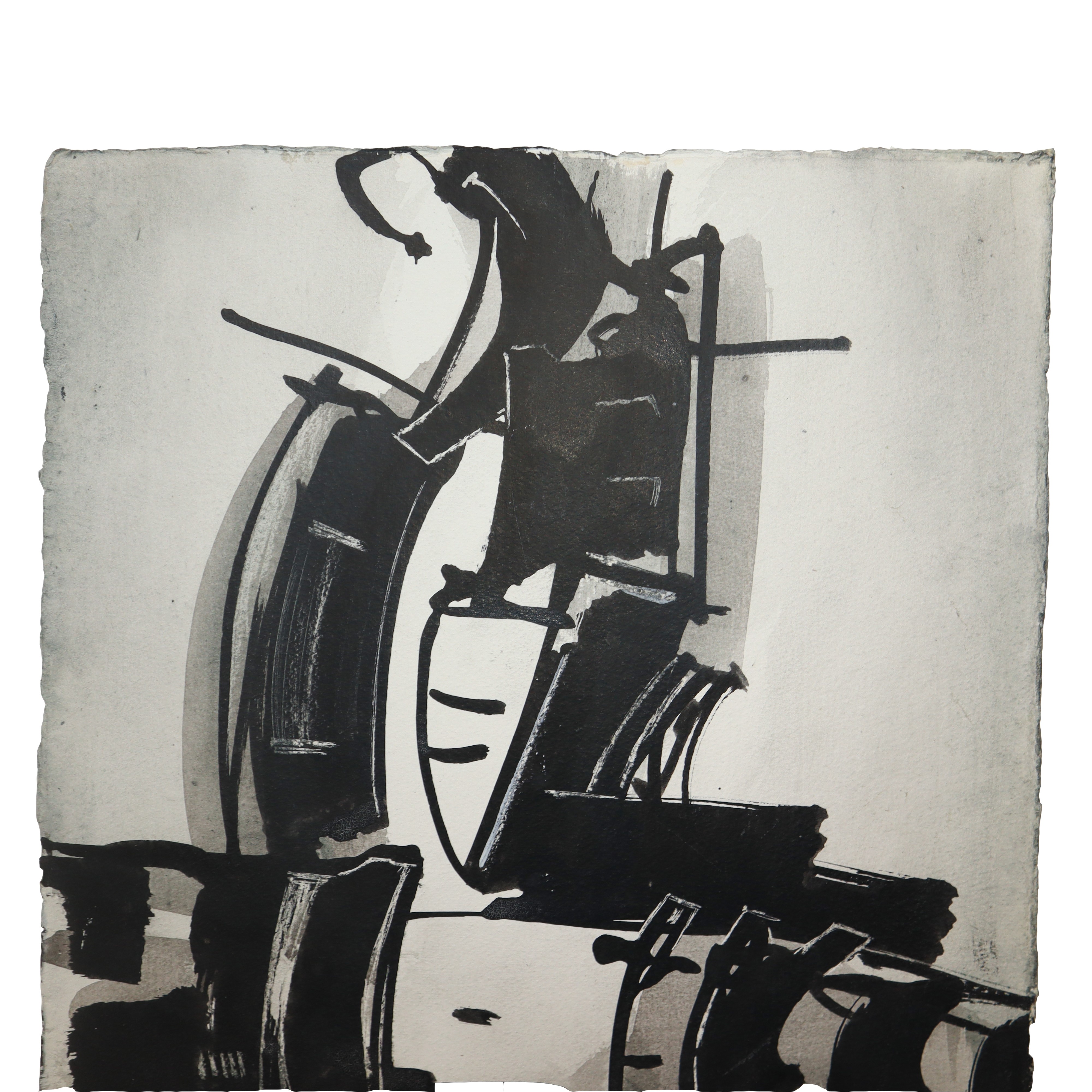 Astratto nei toni del grigio e nero