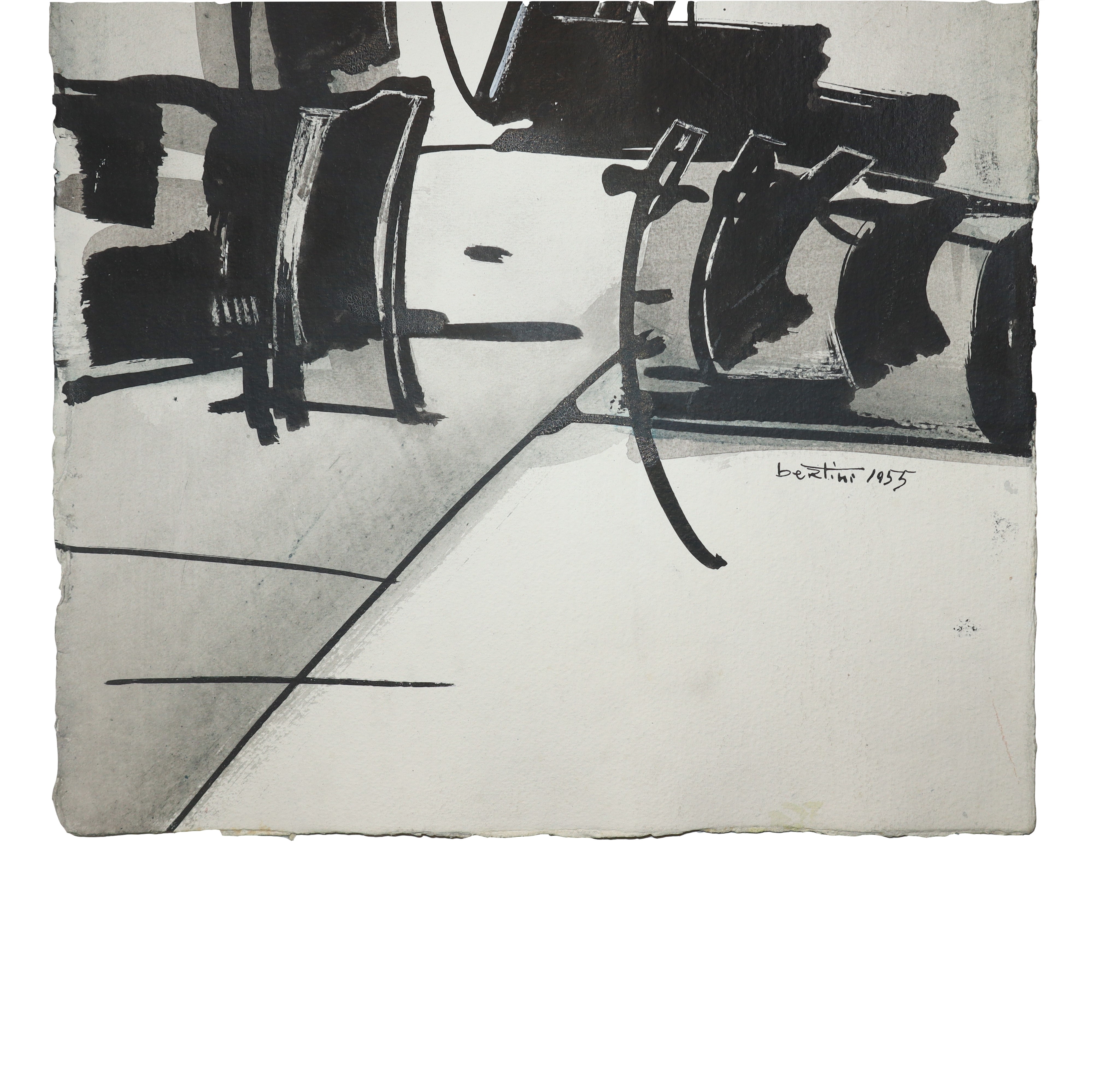 Astratto nei toni del grigio e nero