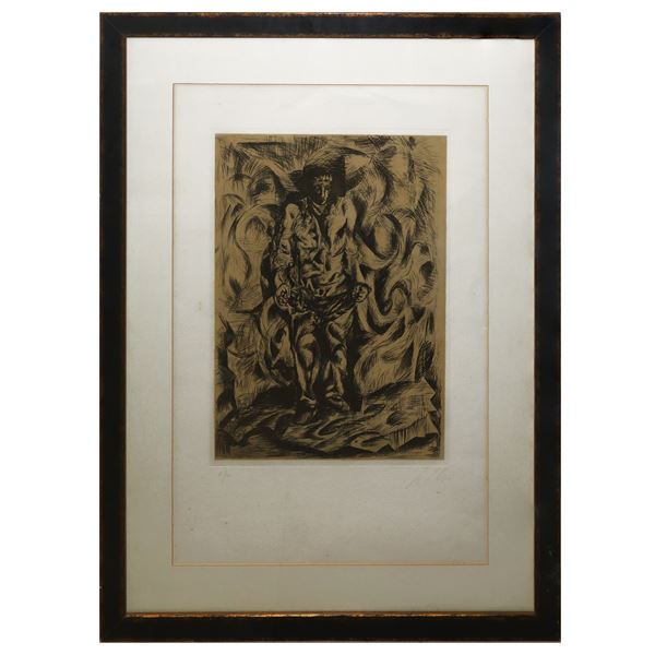 Sandro  Chia - Figure of a man in chains