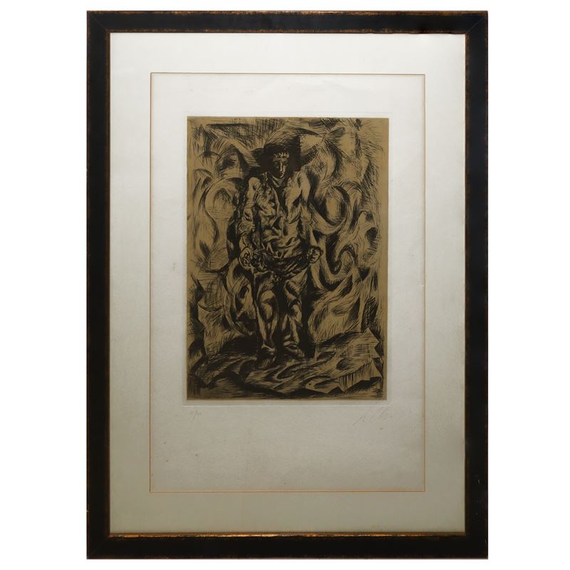 Sandro Chia - Figura di Uomo in Catene