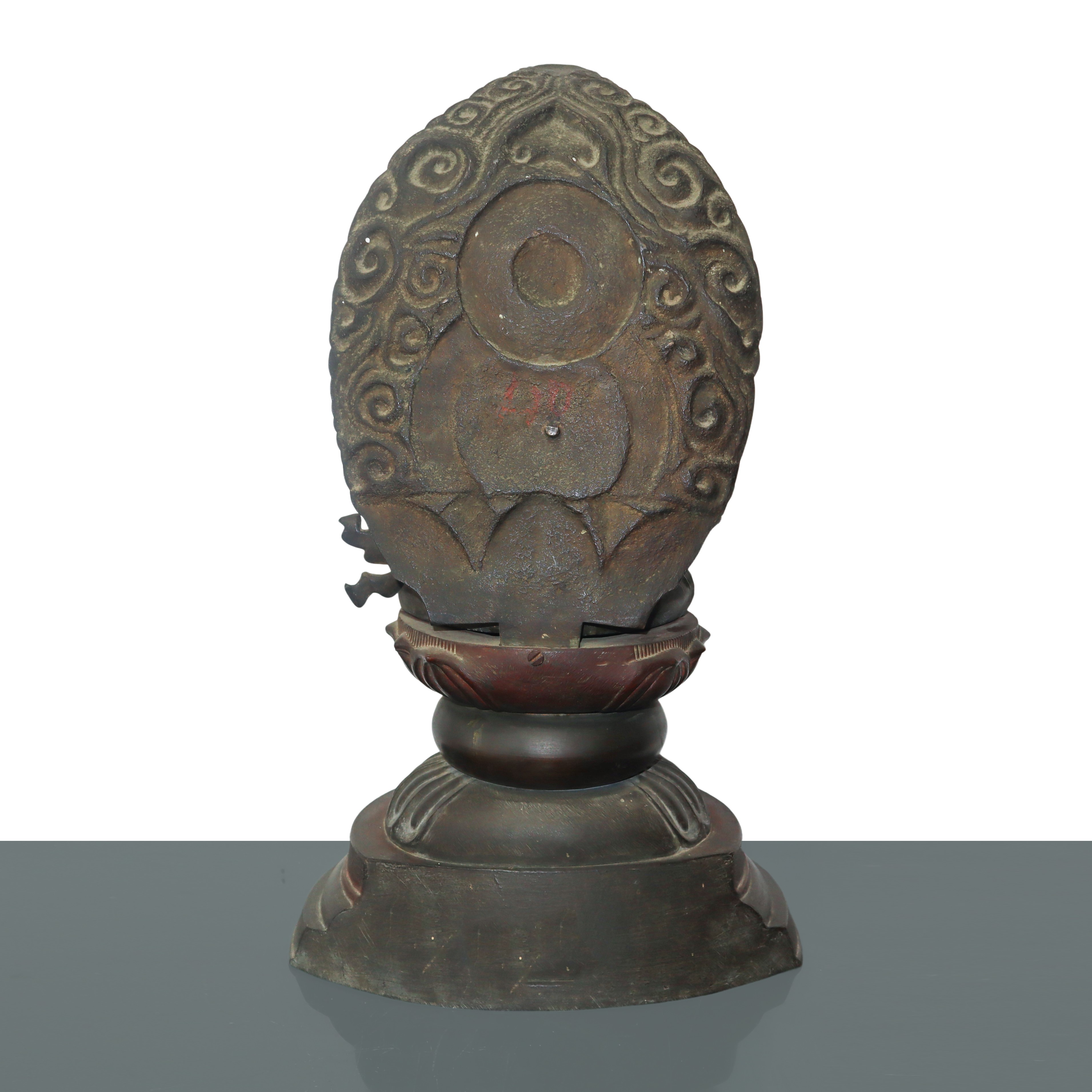 Buddha in Bronzo Brunito con Parti Dorate